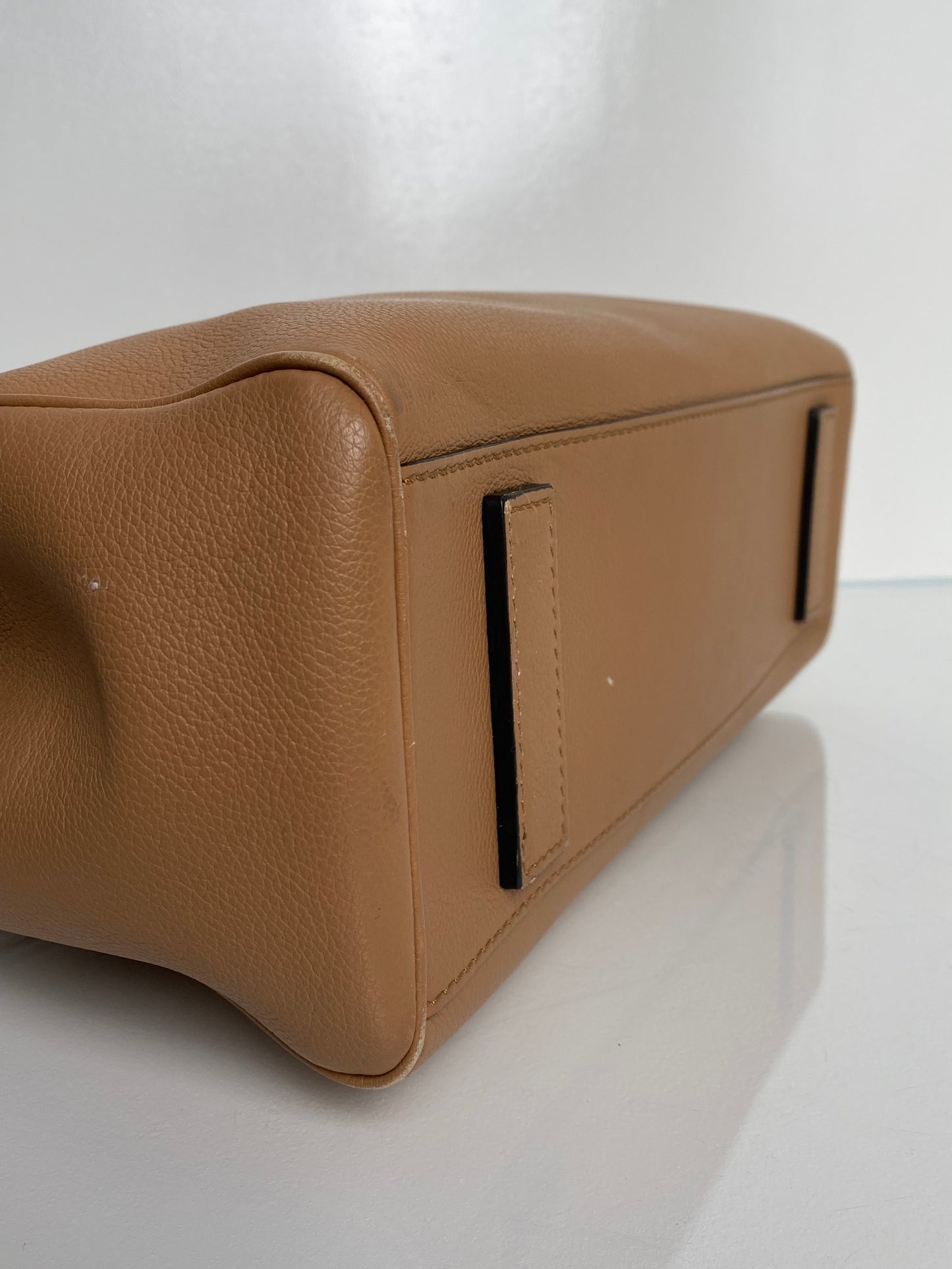 Versace Tan Leather La Medusa Flap Bag GHW