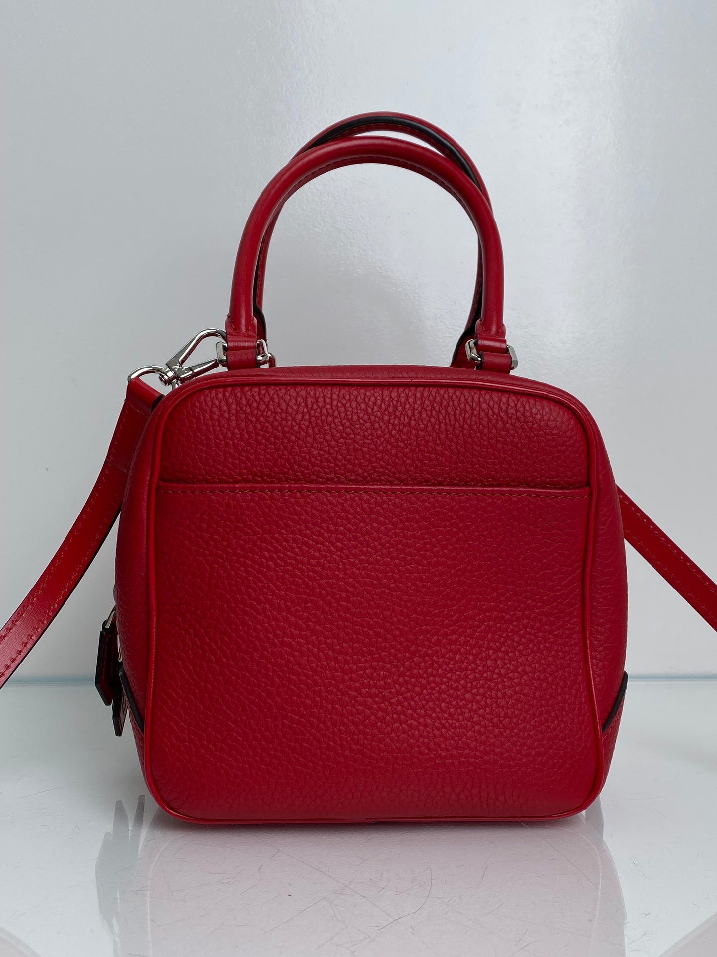 Louis Vuitton Red Nero Square Bag Taurillon Leather SHW