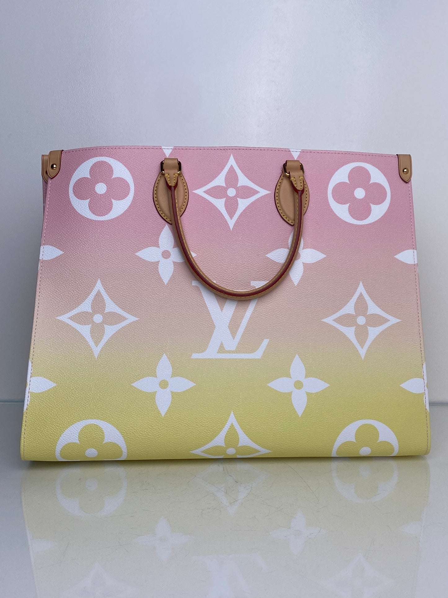 Louis Vuitton Pink & Yellow Gradient Giant Monogram OnTheGo GM Tote Bag GHW