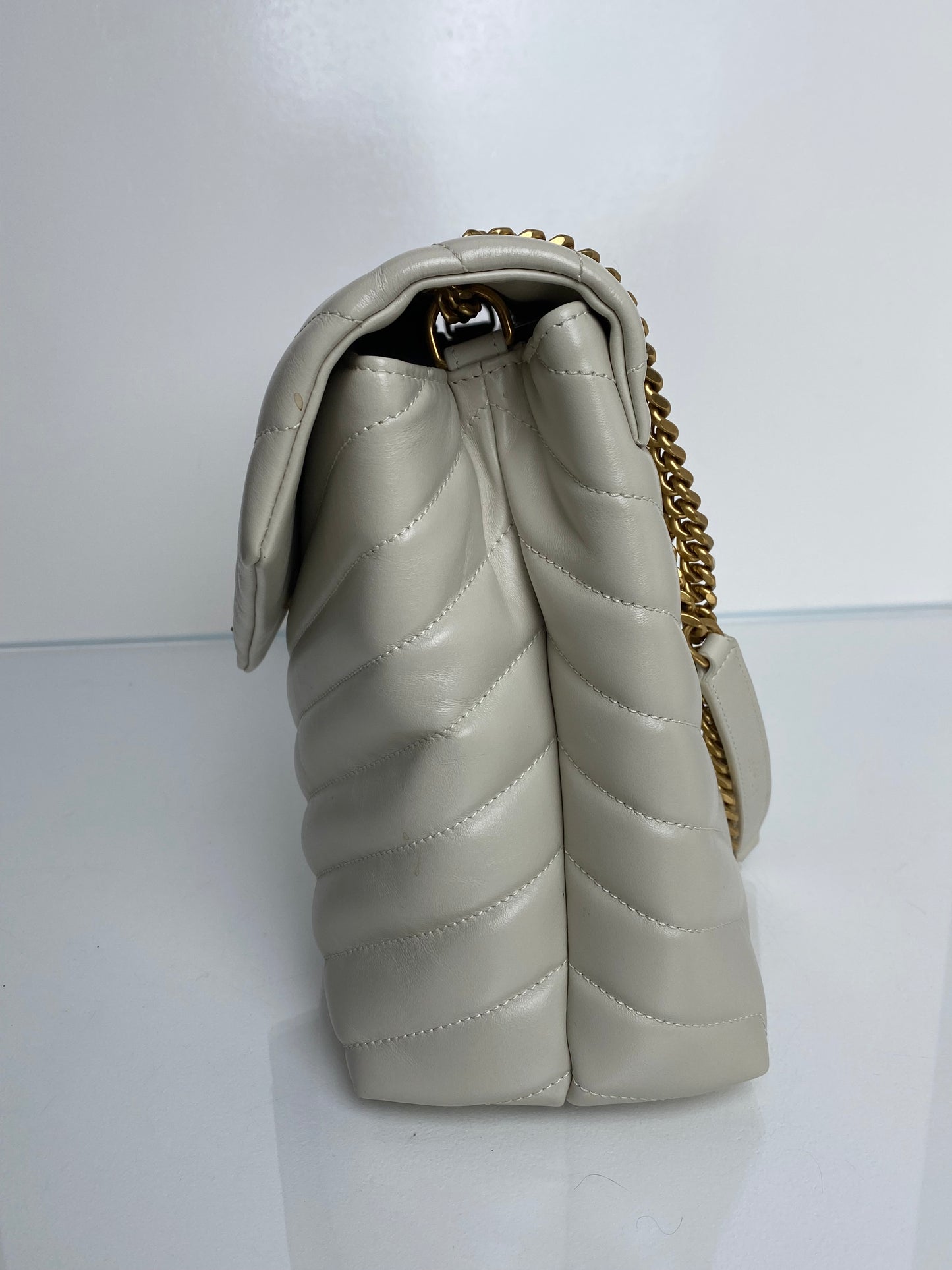 Saint Laurent Cream Lou Lou Bag GHW
