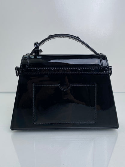 Balmain Black B-Buzz Dynasty Patent Leather Bag BHW