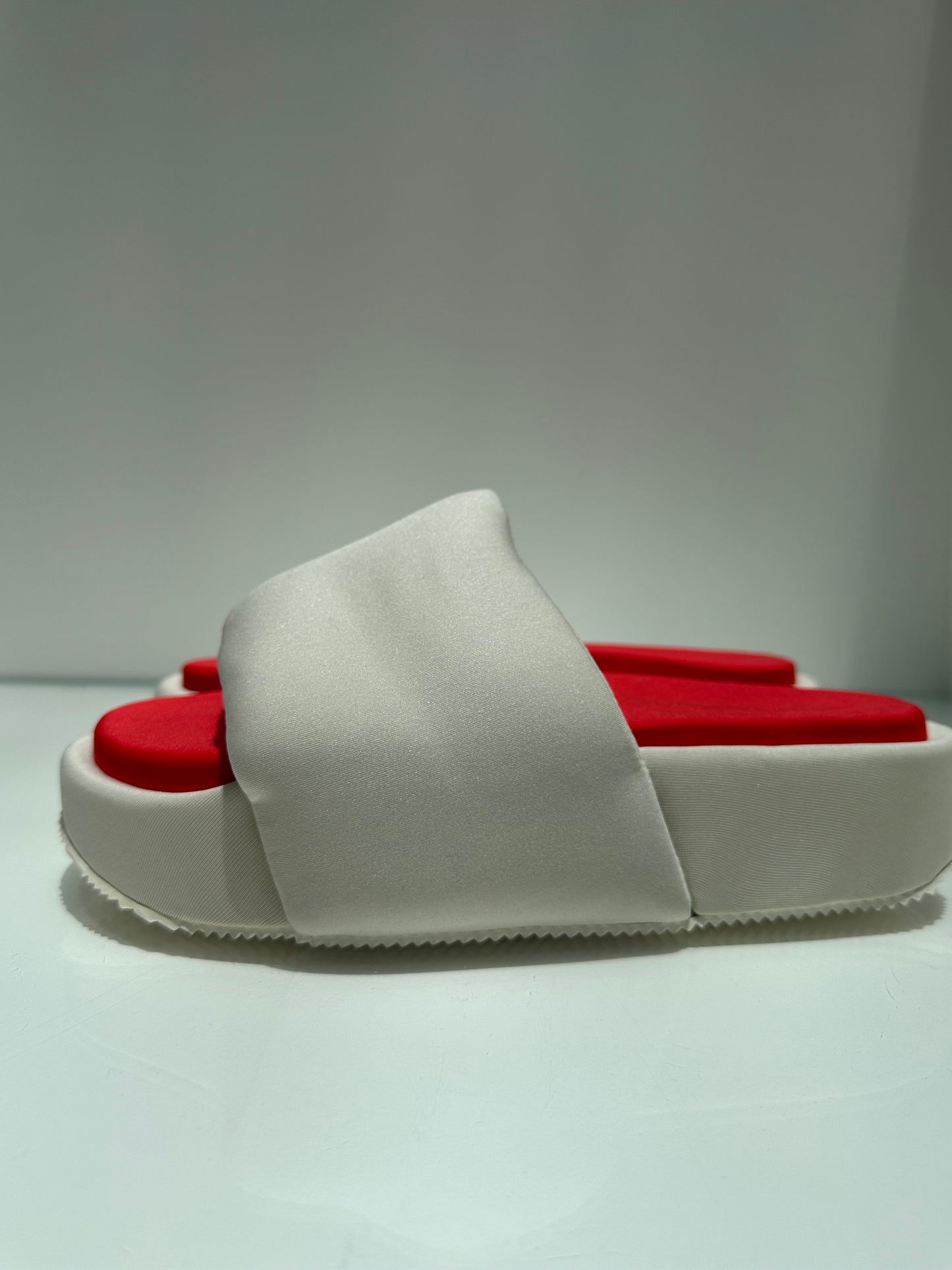 Yohji Yamamoto Cream & Red Nylon Slides, 9