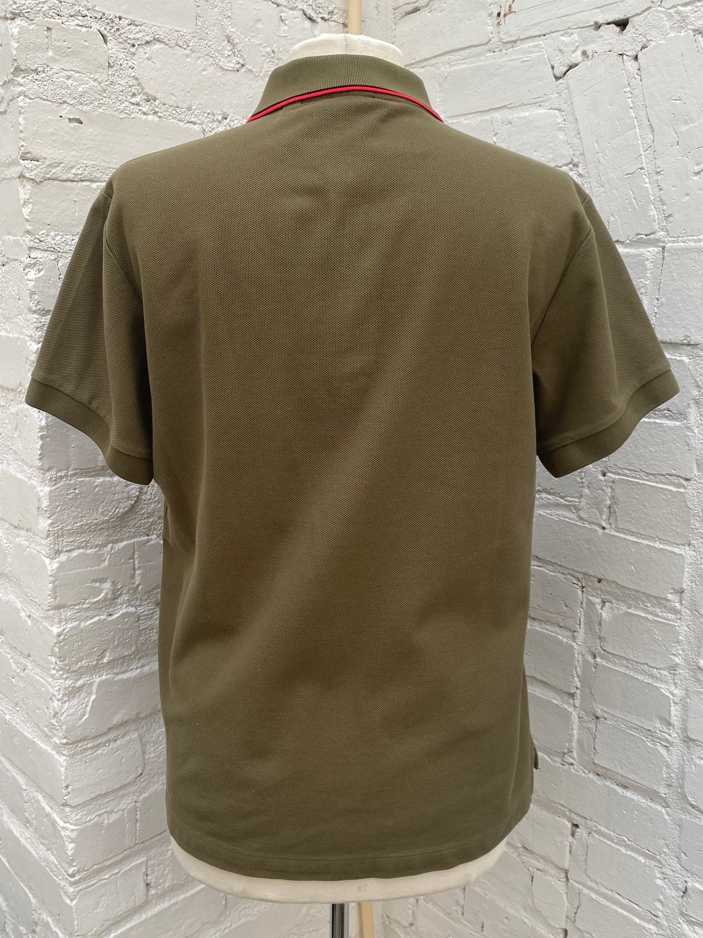 Burberry Green & Red Polo Shirt, M