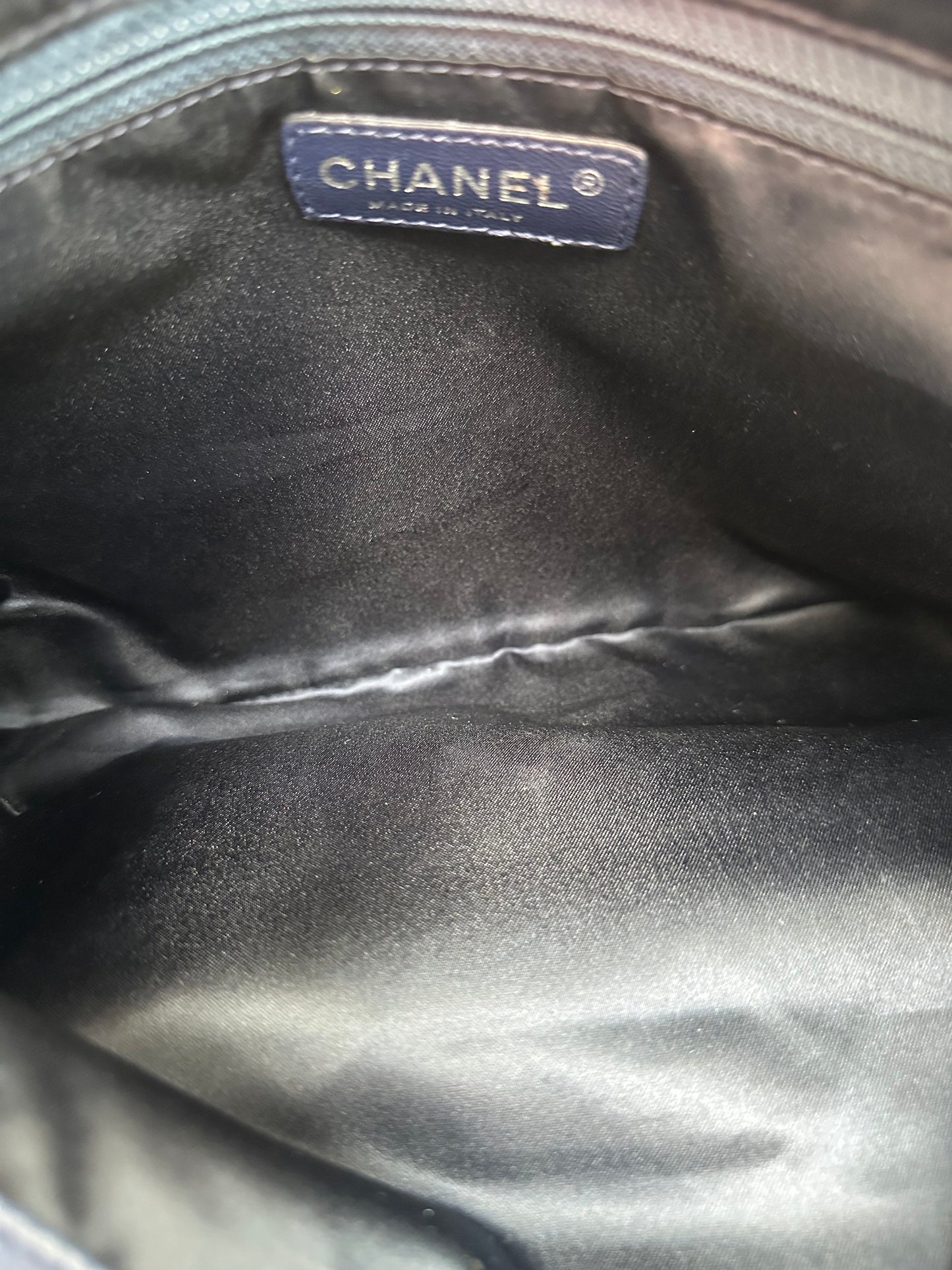 Chanel Blue Lambskin Quilted CC Clutch SHW #14