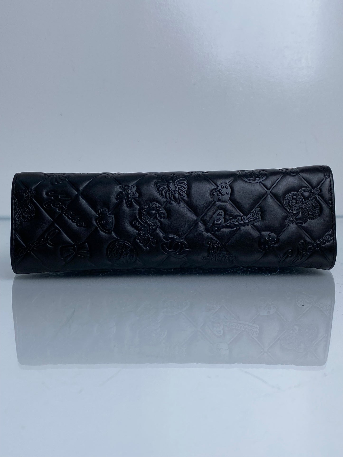 Chanel Lucky Charm Black Patent Short Chain Clutch SHW
