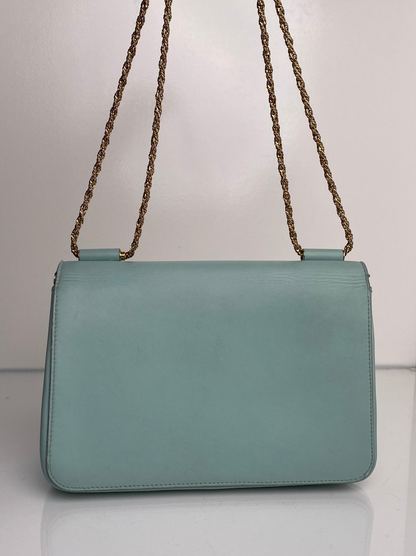 Chloe Teal Crystal Embellished Elsie Shoulder Bag