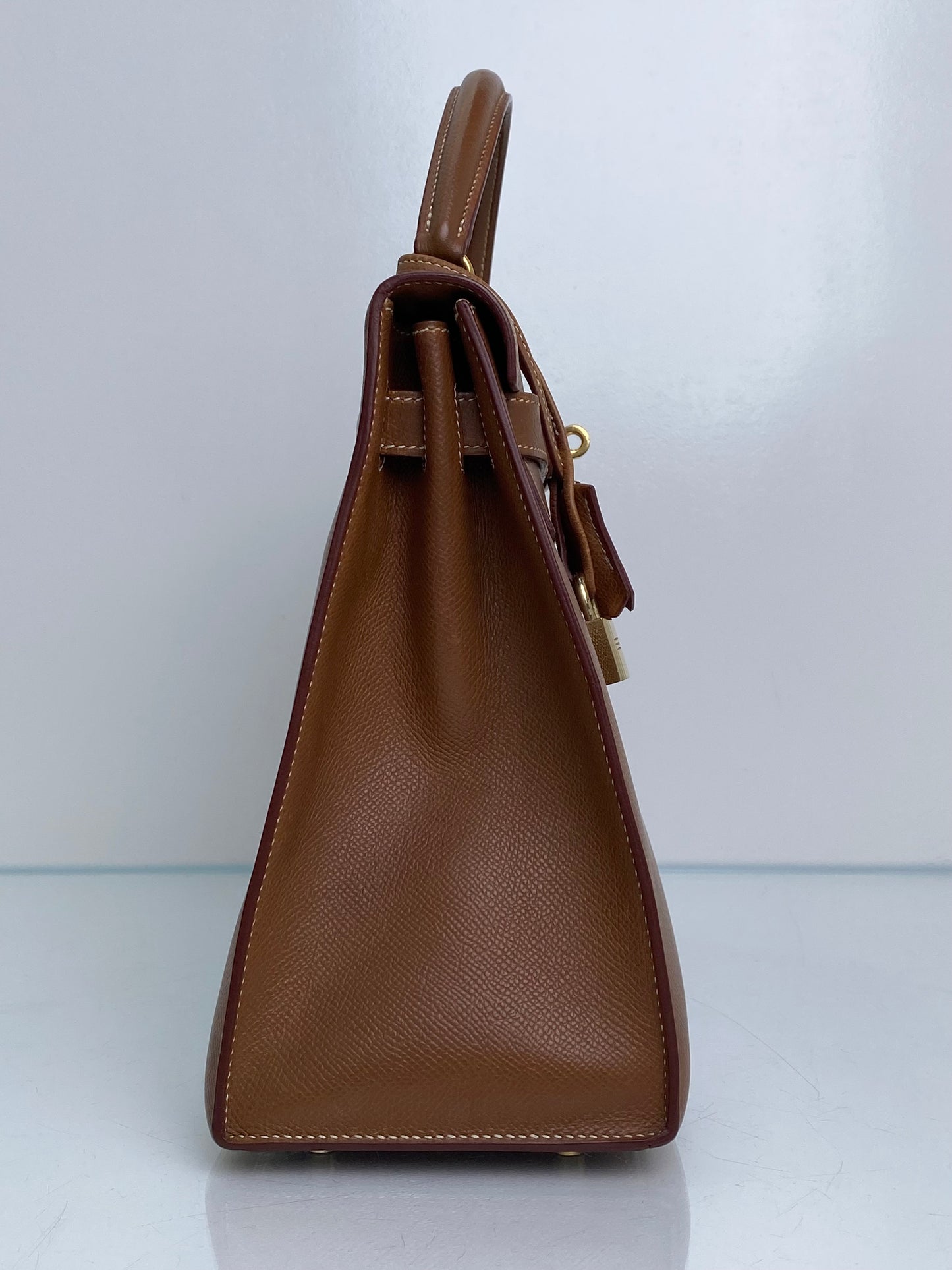 Hermes Kelly 32 Sellier Gold Epsom GHW #Z