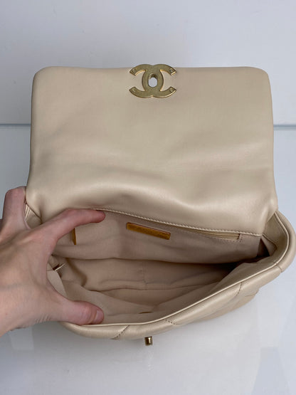 Chanel 19 Small Beige Clair Calfskin TTHW #30