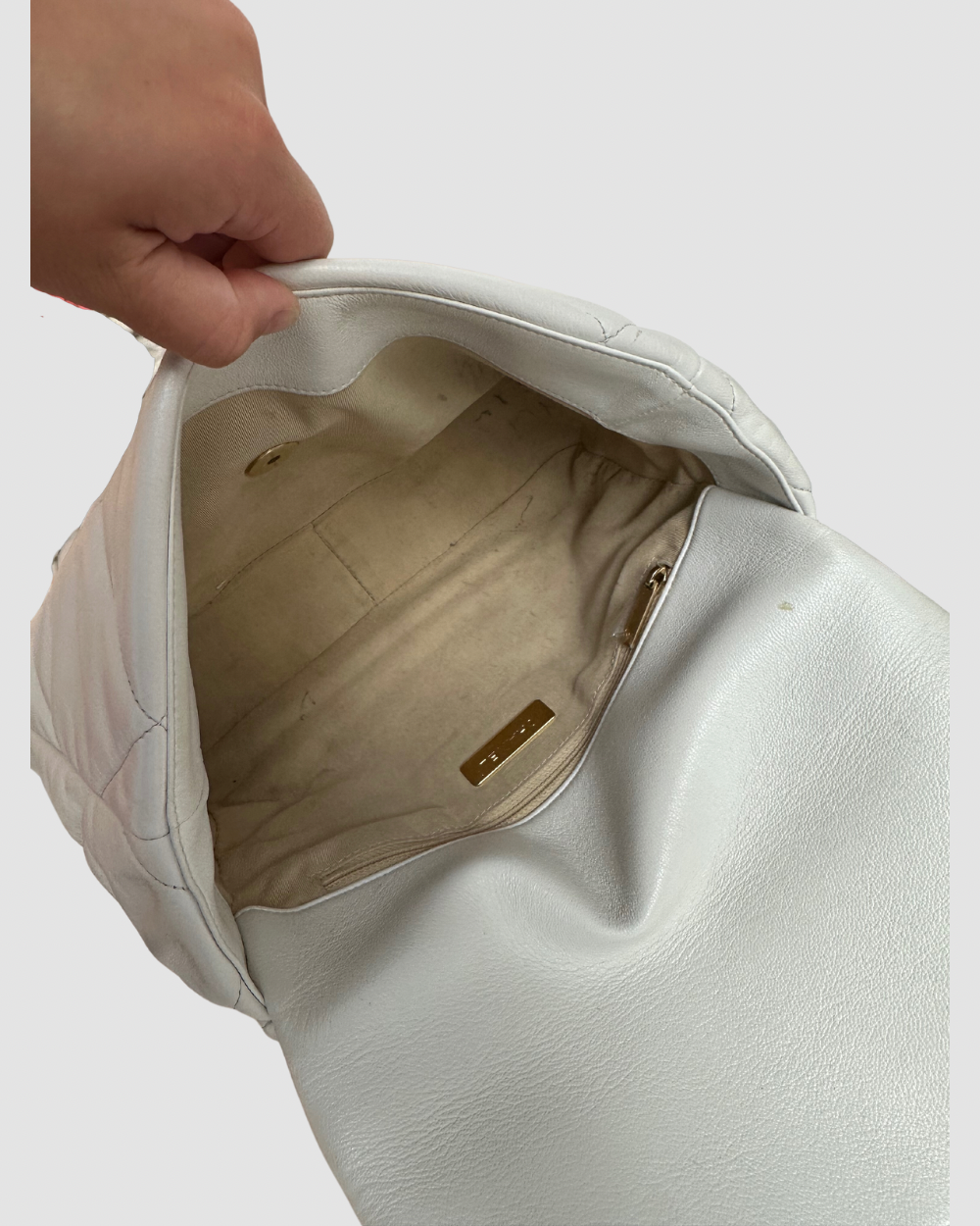 Chanel 2019 White Large Flap Bag