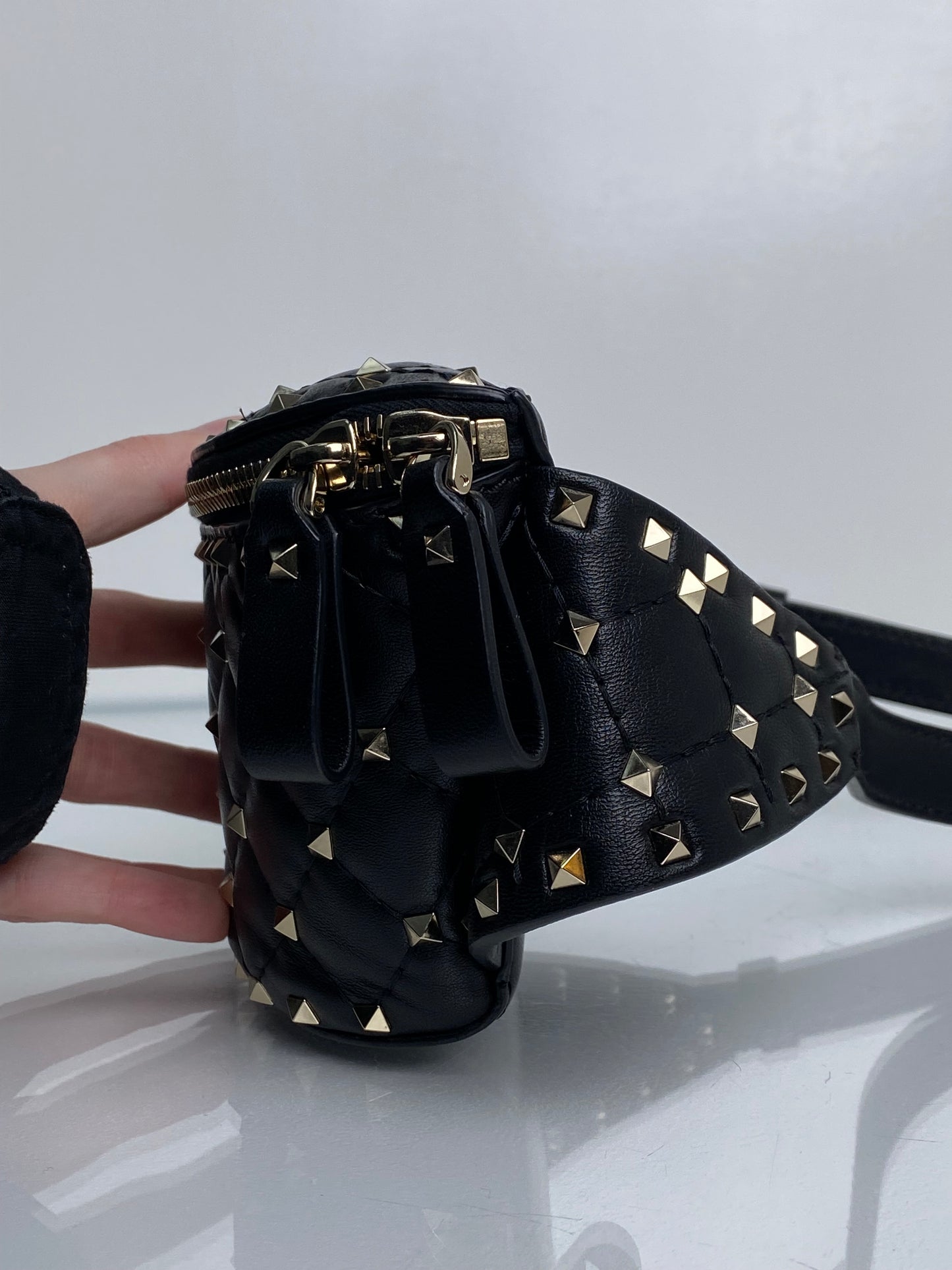 Valentino Black Studded Bum Bag