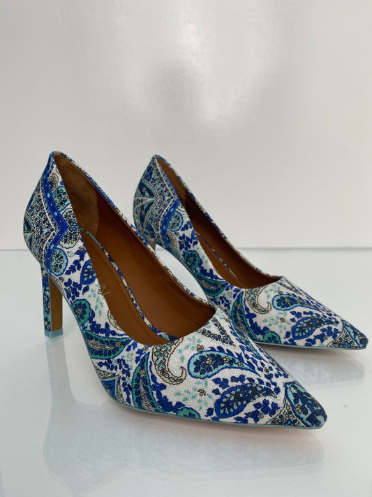 Zimmermann Blue Print Heels, Size 37