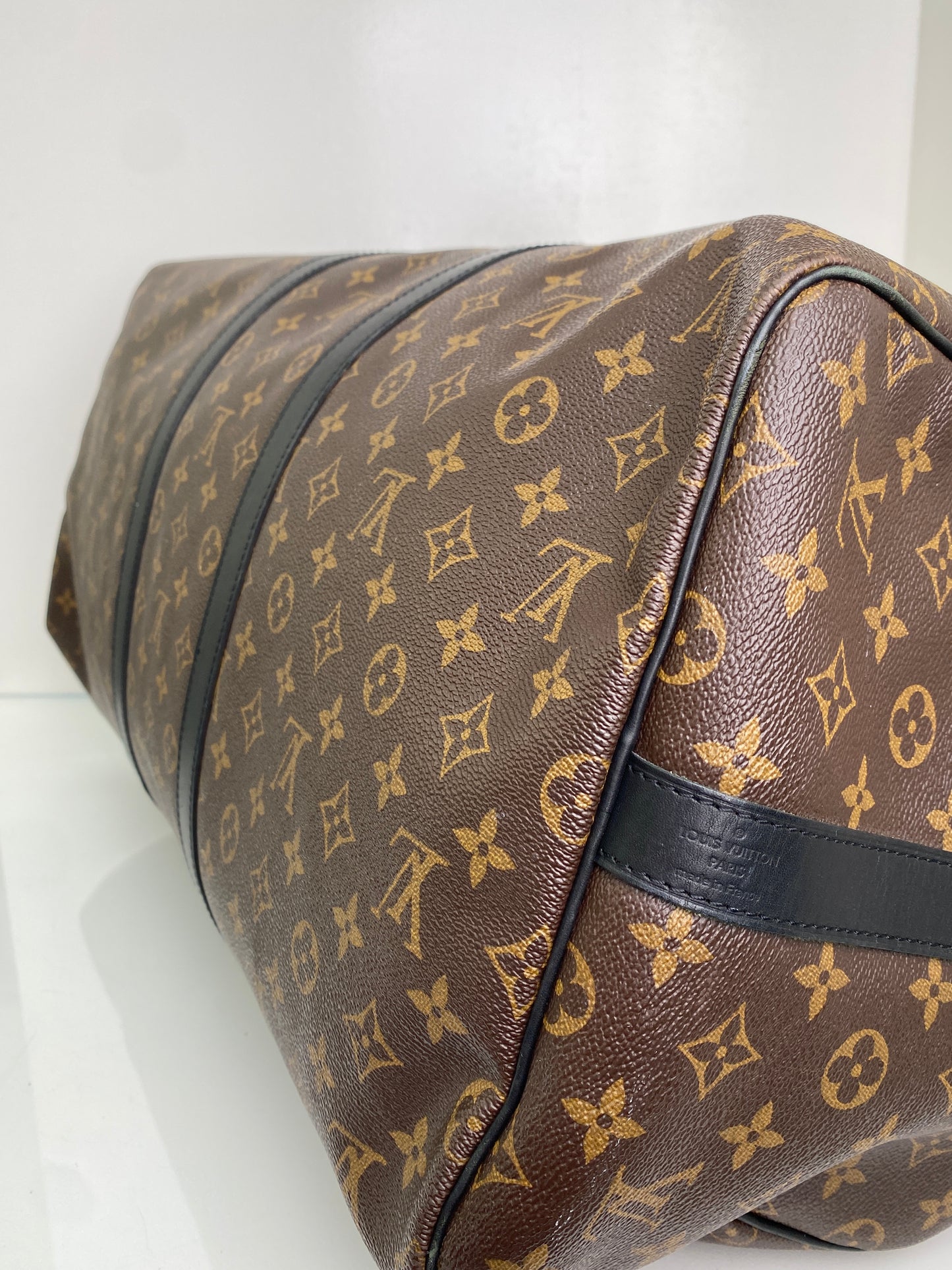 Louis Vuitton Keepall Bandouliere  Monogram Macassar 55 SHW