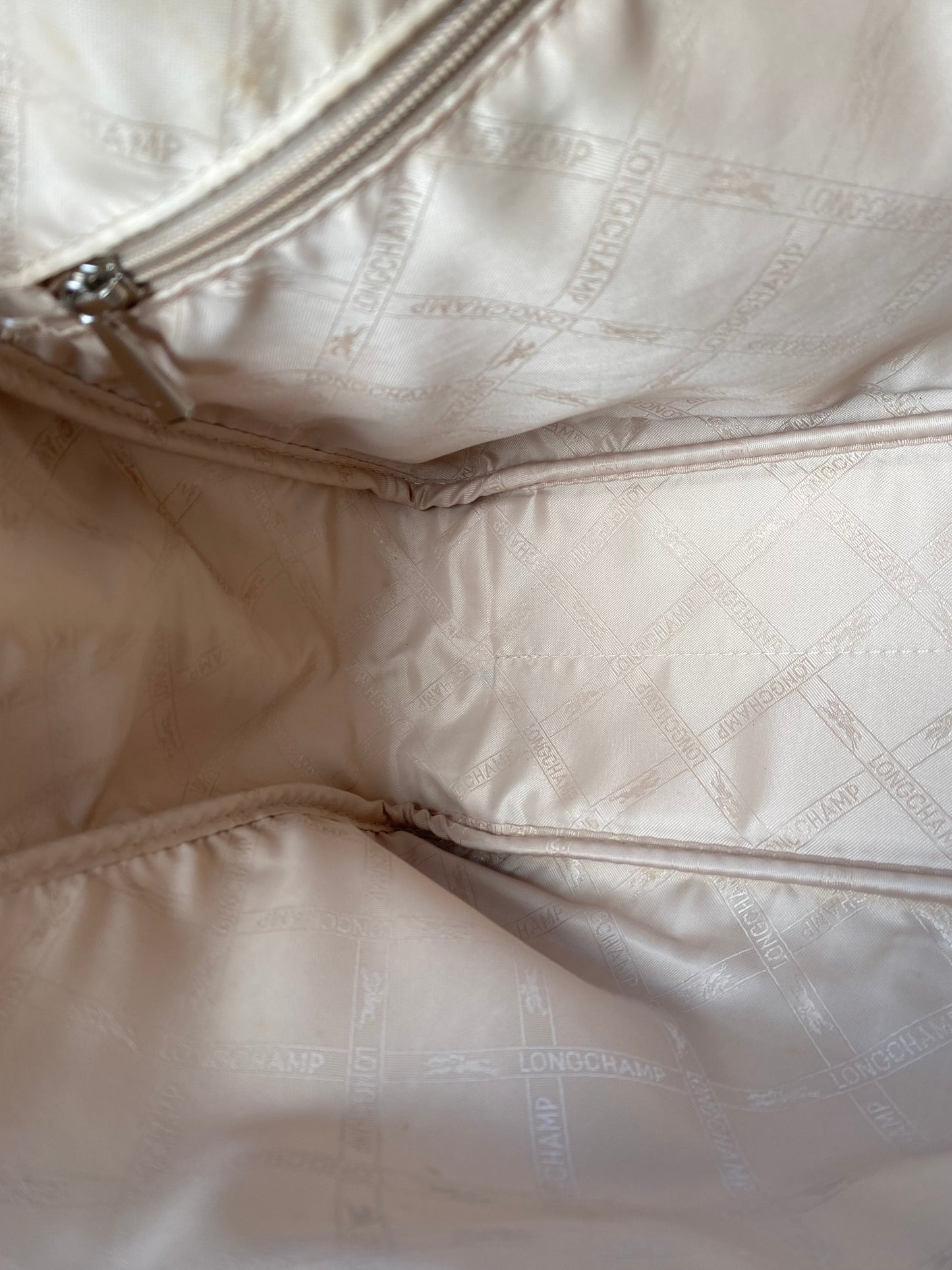 Longchamp Roseau Light Brown Embossed Leather Tote SHW (As Is)