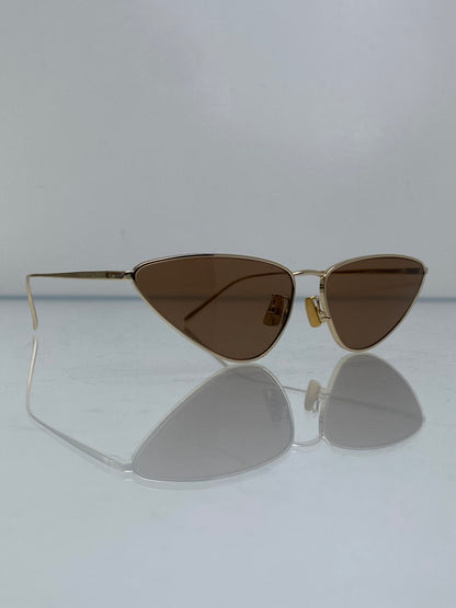 Saint Laurent Gold Retro Triangle Sunglasses