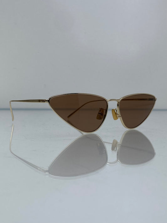 Saint Laurent Gold Retro Triangle Sunglasses