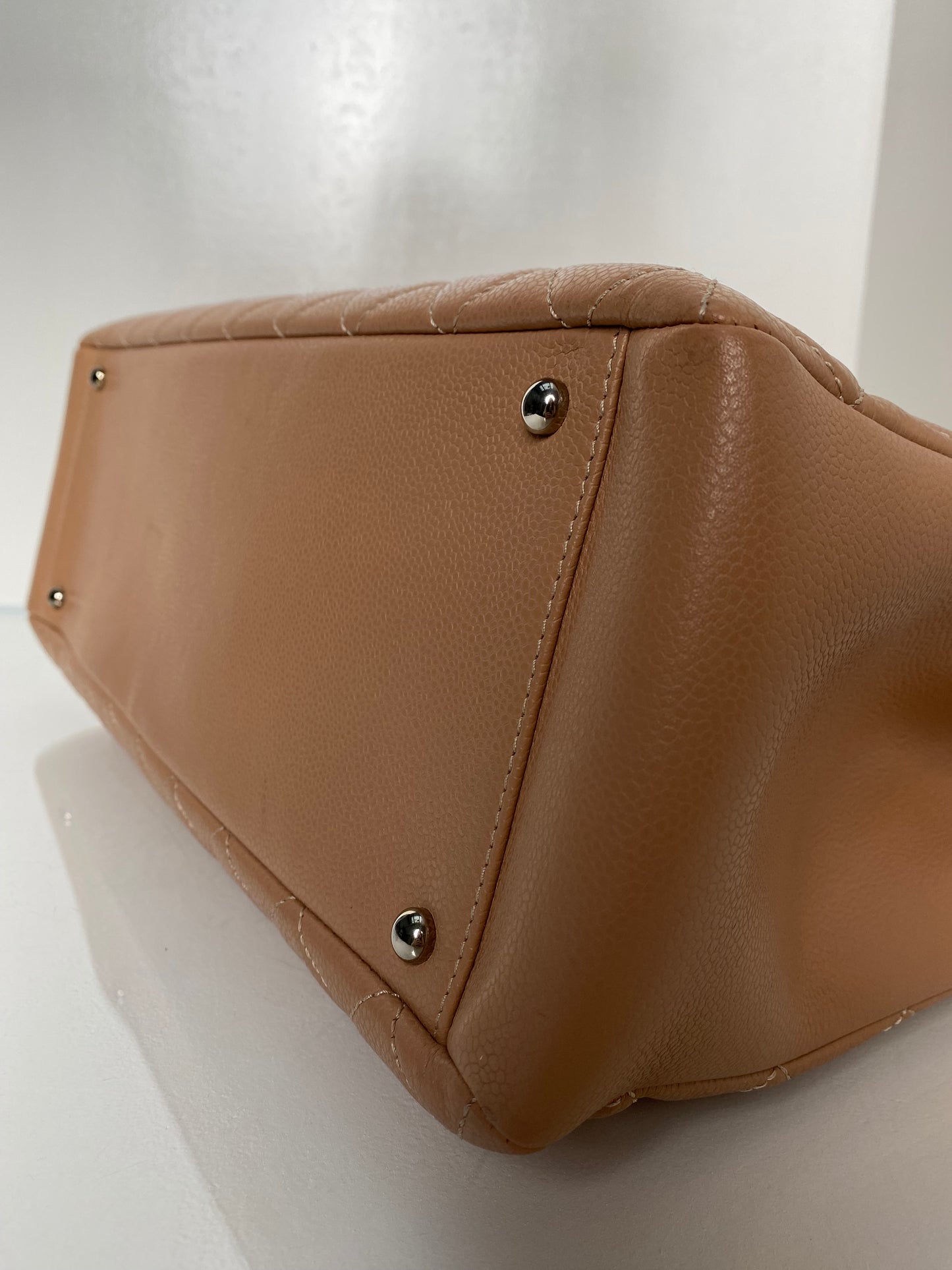 Chanel Dark Beige Caviar Quilted GST XL Bag SHW #17