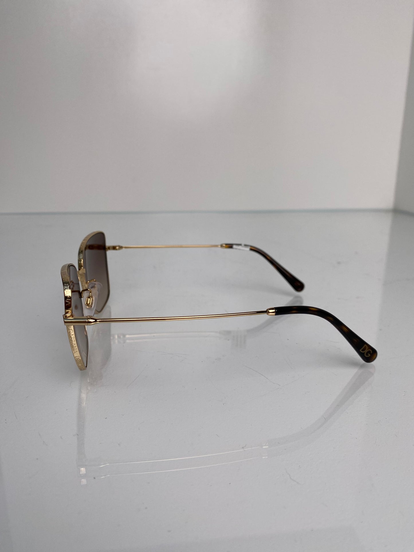 Dolce & Gabbana Gold Frame Cat Eye Sunglasses