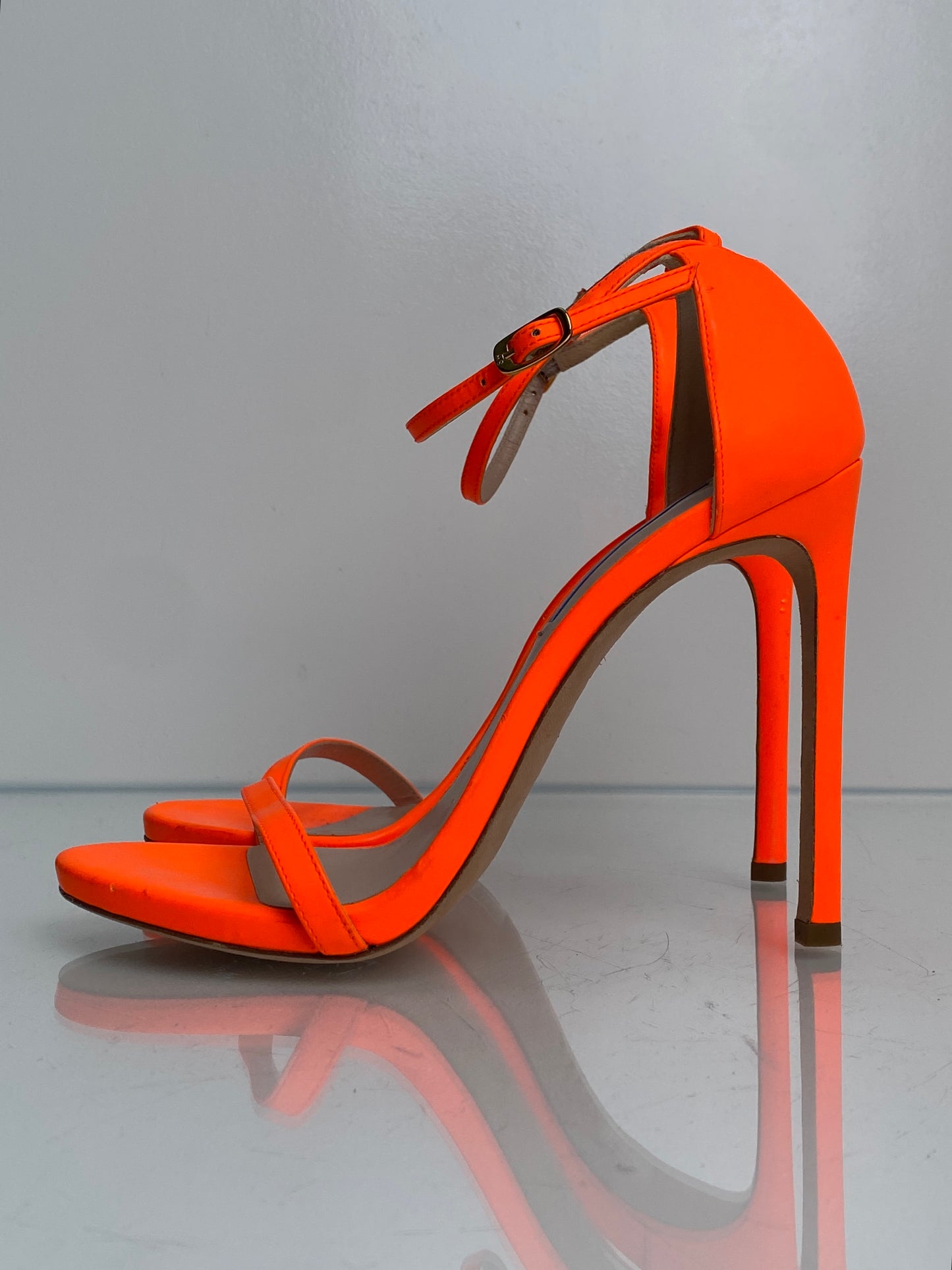 Stuart Weitzman Neon Orange Heels, 8.5 (As Is)
