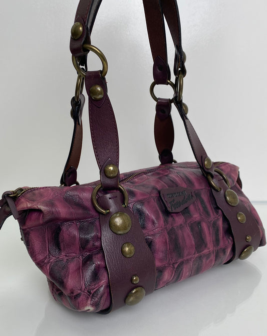 Roberto Cavalli Vintage Purple Freedom Bag