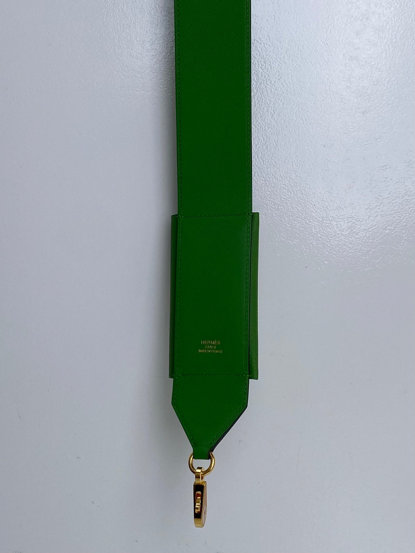 Hermes Green Kelly Pocket Strap GHW