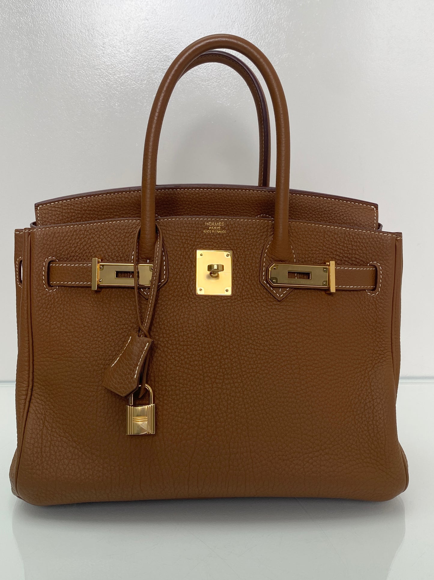 Hermes Birkin 30 Gold Togo GHW #Q