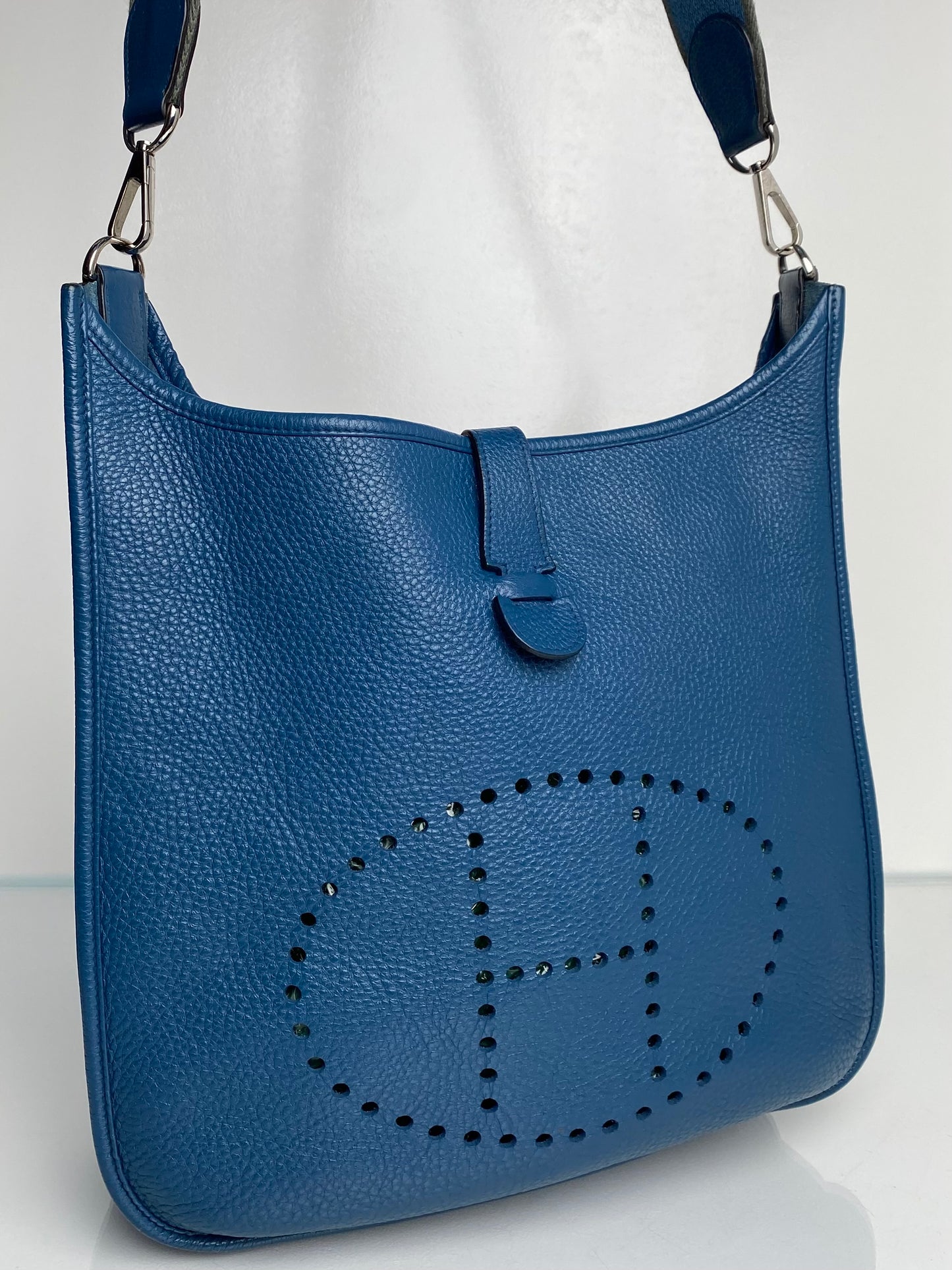 Hermes Evelyne GM Bleu Clemence PHW