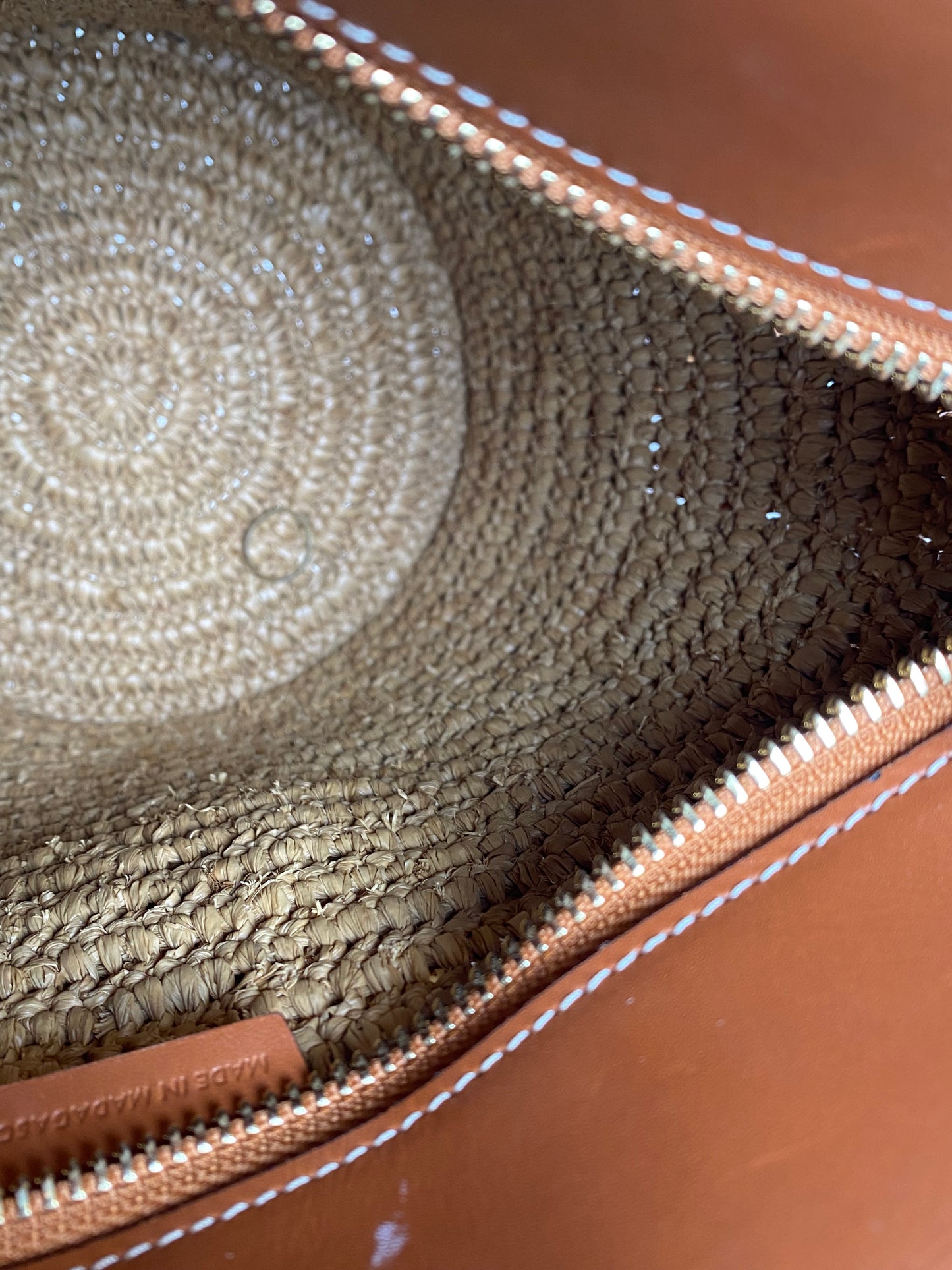 Celine Crecy Raffia Bucket Bag