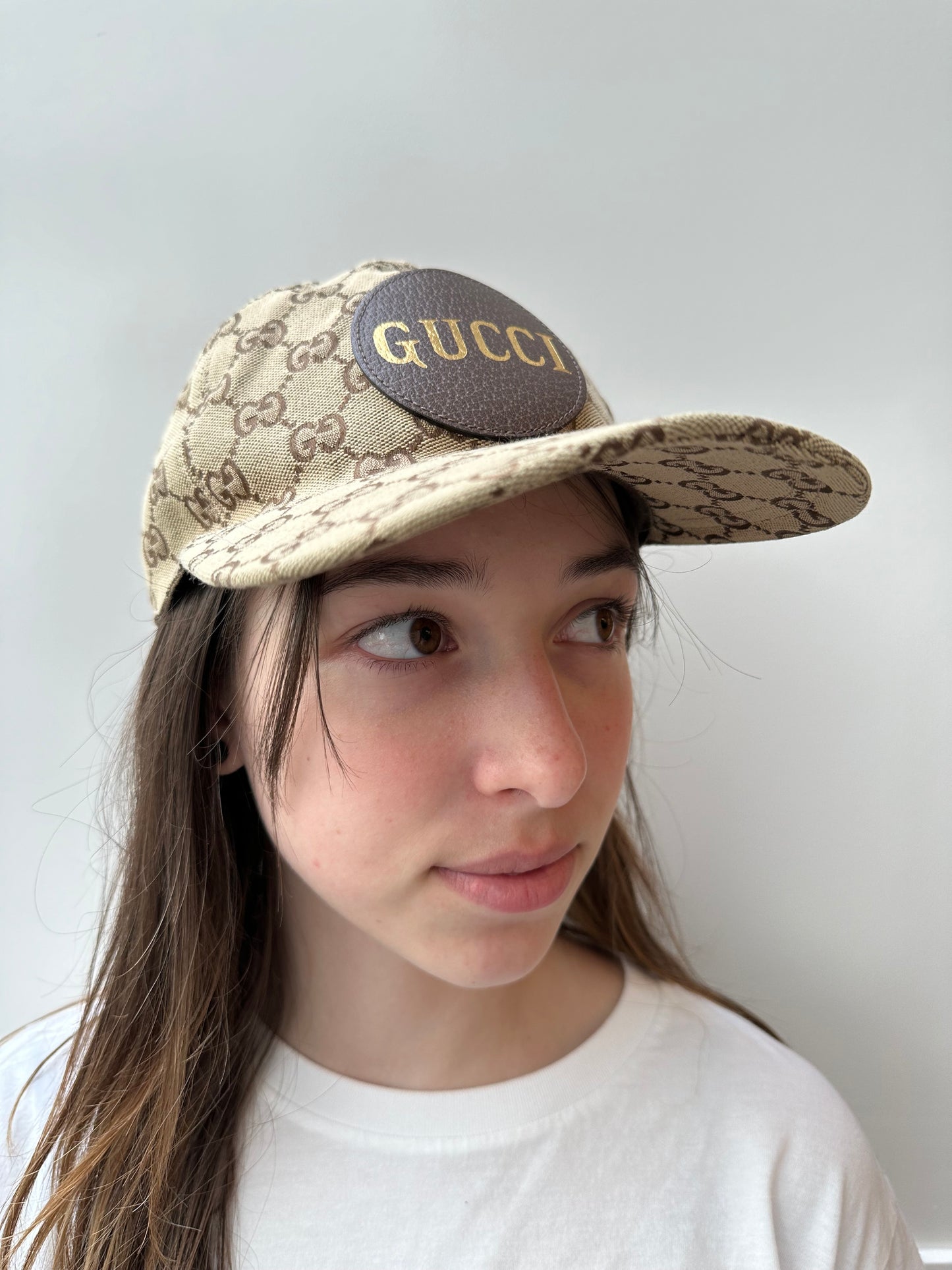 Gucci GG Canvas Logo Baseball Hat, XL