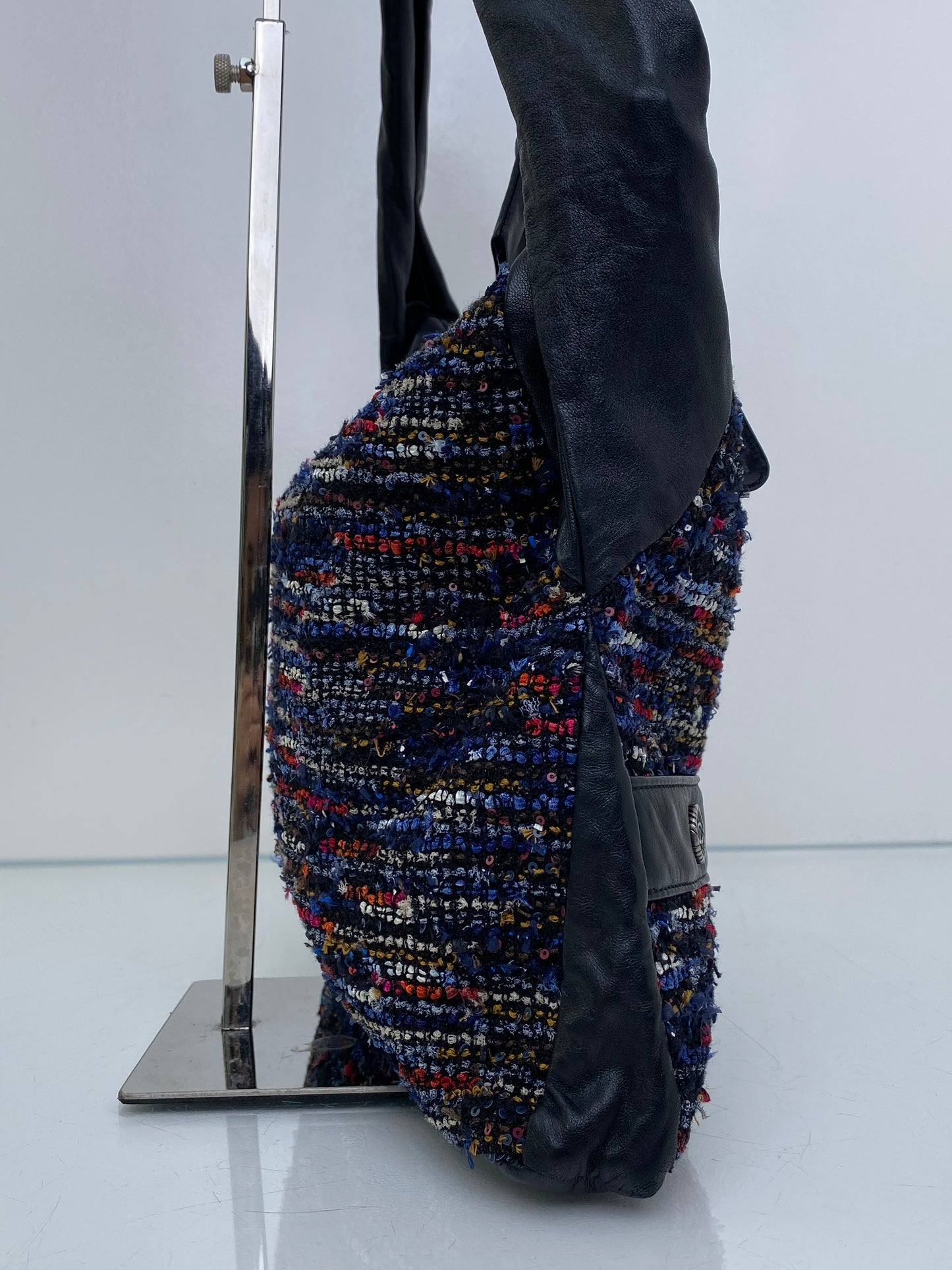 Chanel Black, Blue, & Red Tweed Girl Tote Bag RHW