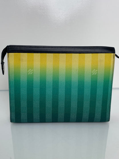 Louis Vuitton Blue, Yellow, & Black Gradient Voyage Pouch