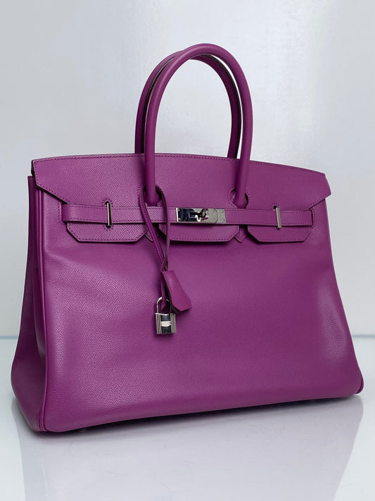 Hermes Birkin 35 Anemone Epsom PHW #I