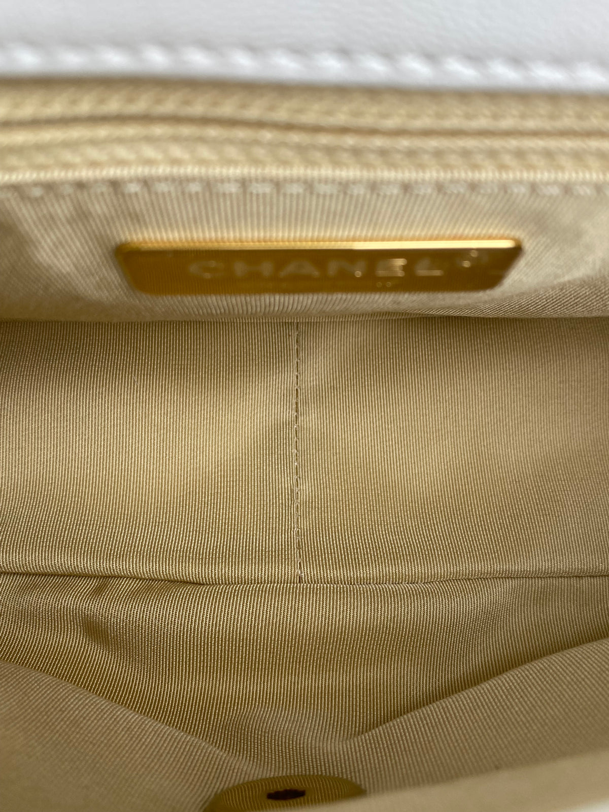 Chanel White Calfskin Small 19 Bag TTHW #30