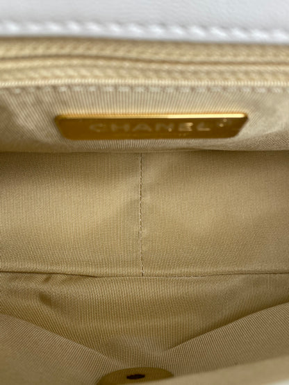 Chanel White Calfskin Small 19 Bag TTHW #30