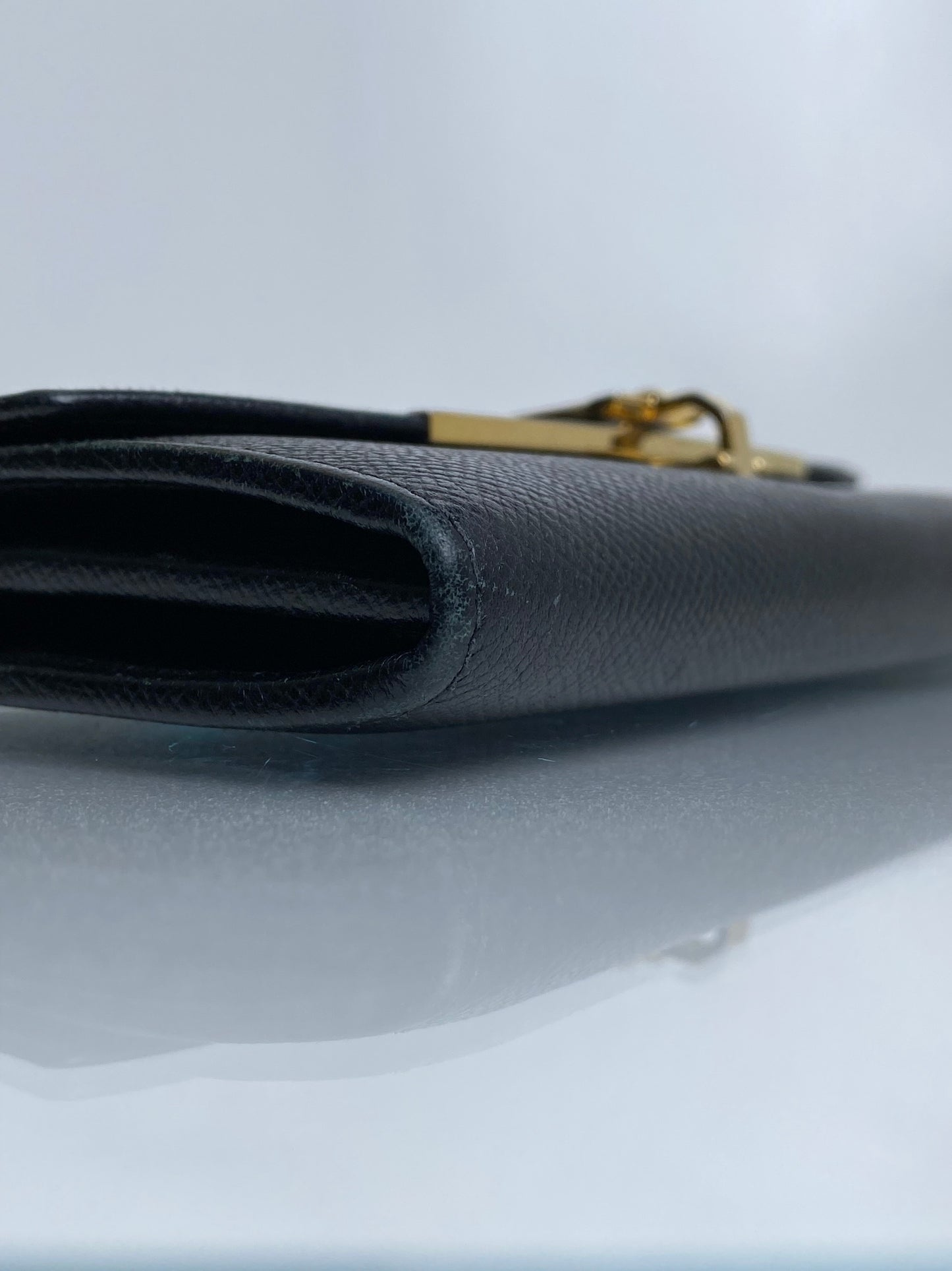 Salvatore Ferragamo Black Logo Wallet GHW