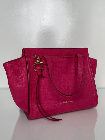 Salvatore Ferragamo Pink Small Crossbody Tote GHW