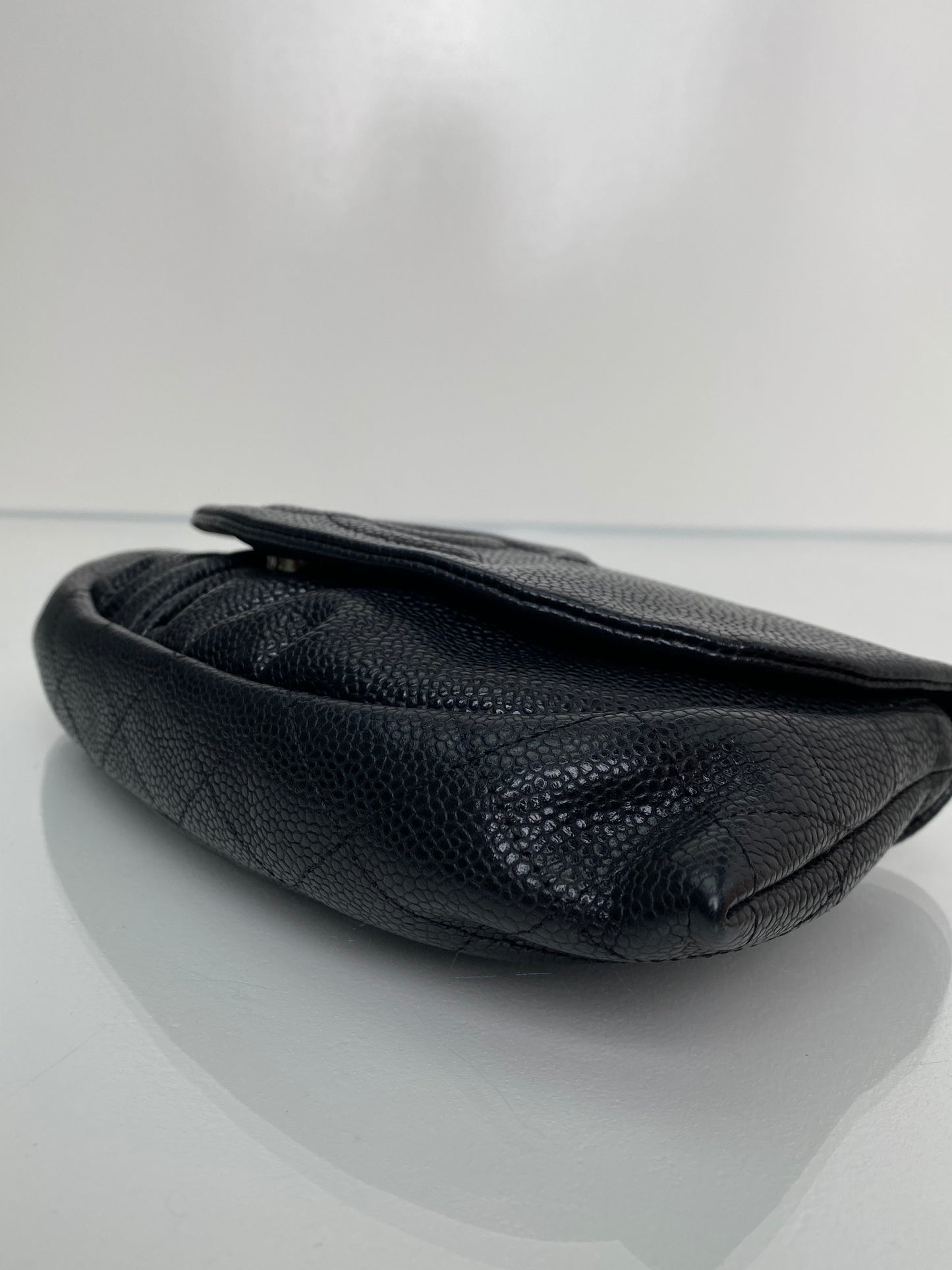 Chanel Black Caviar Half Moon WOC Bag SHW