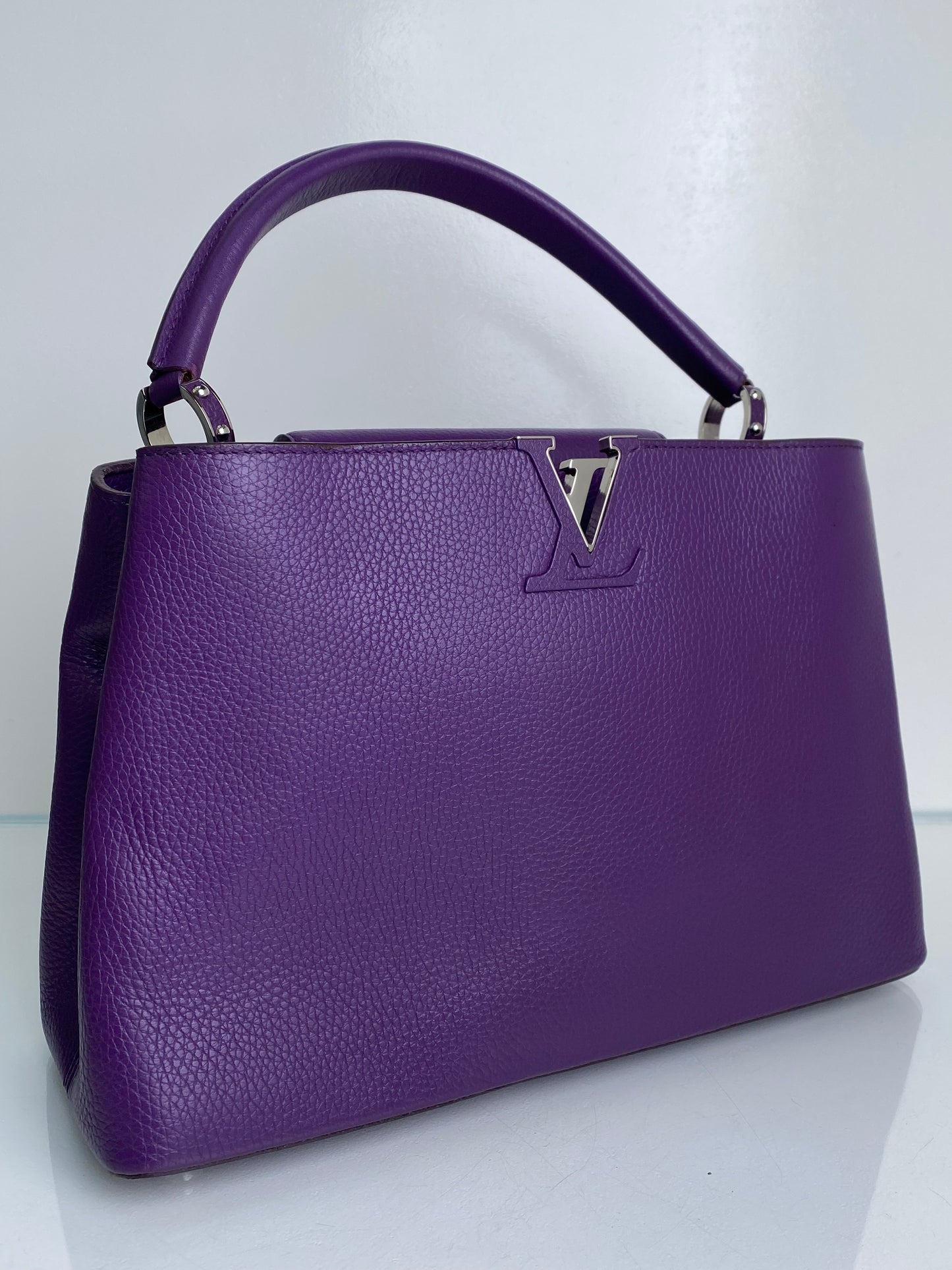 Louis Vuitton Purple Capucine MM Bag SHW