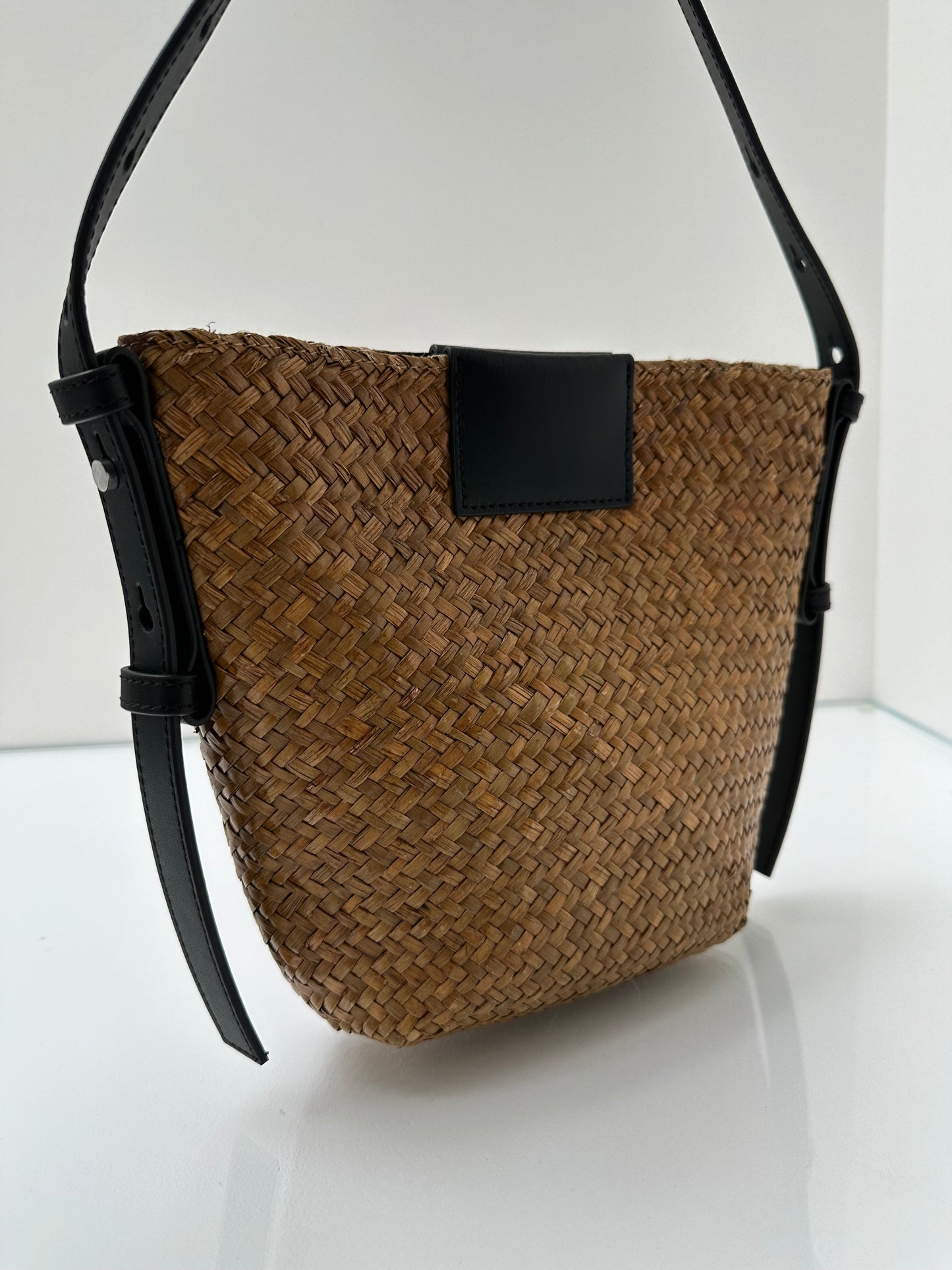 Allsaints Raffia Woven Crossbody Bag