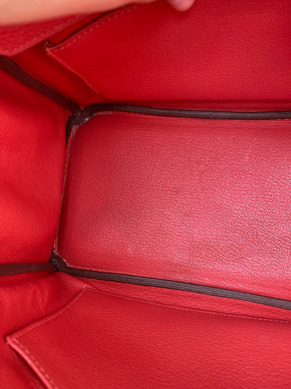 Hermes Birkin 25 Rouge Casaque Togo #C
