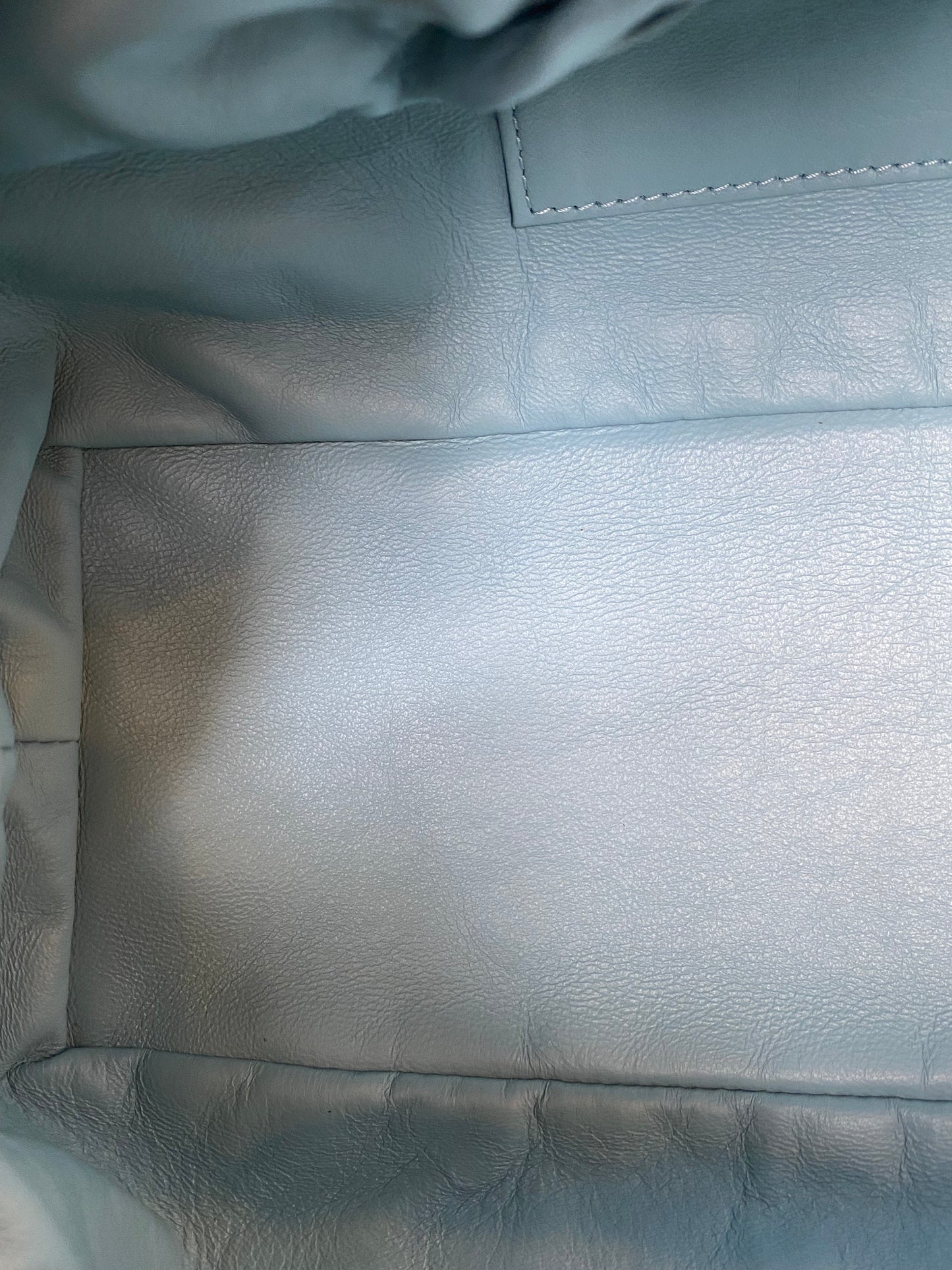 Mansur Gavriel Blue Leather Cloud Clutch