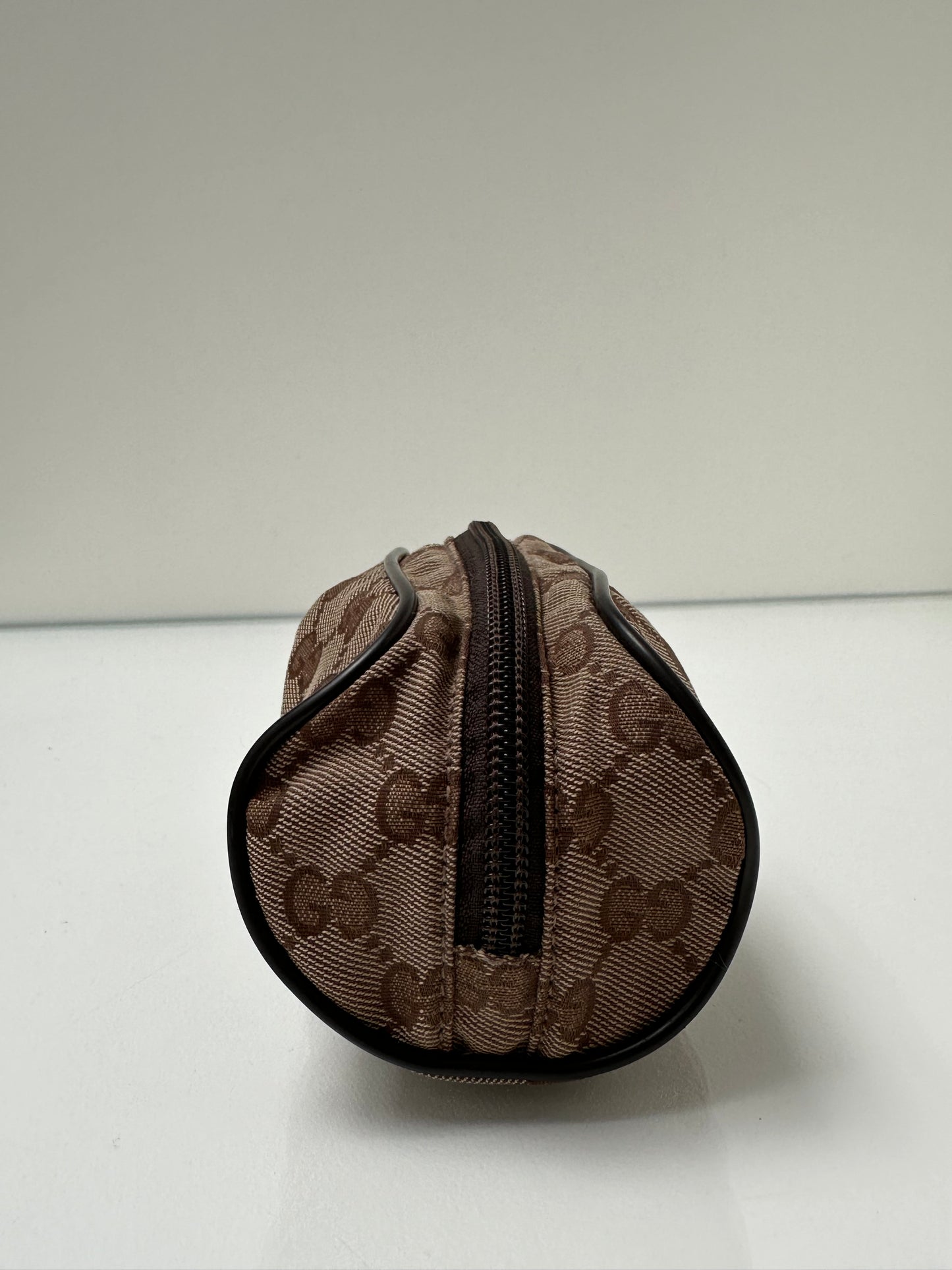 Gucci Vintage Brown Canvas Mini Zippy Pouch