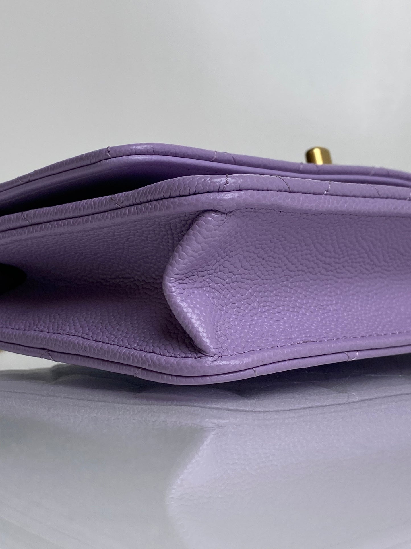 Chanel Lilac Coco Crush Caviar WOC Bag GHW