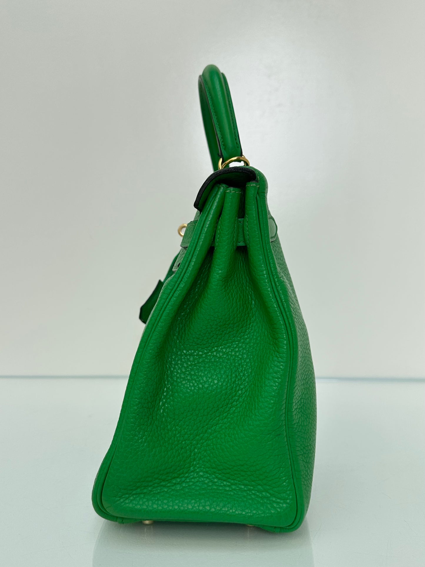 Hermes Kelly 32 Bamboo Clemence GHW #R