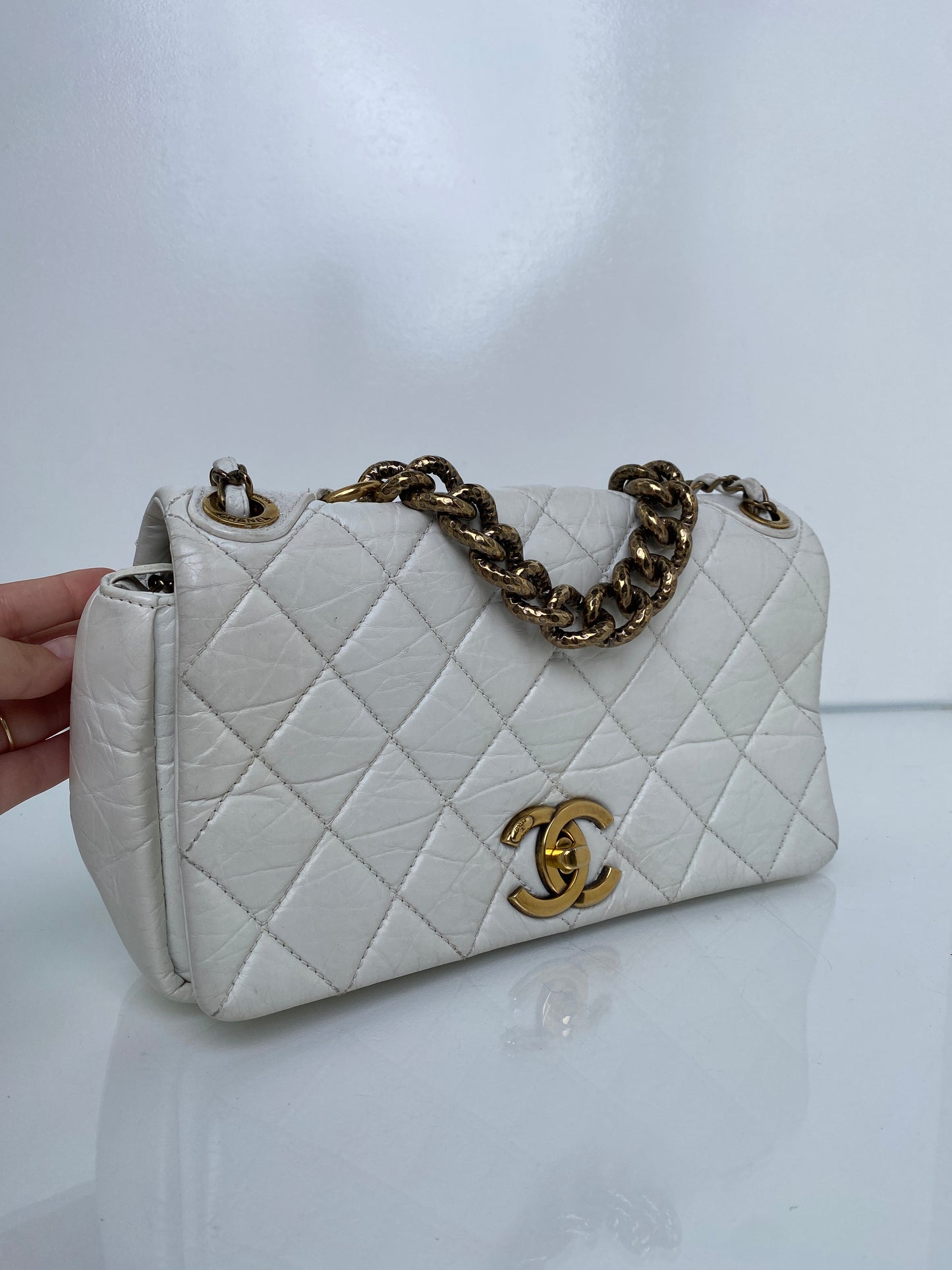 Chanel White Flap Bag