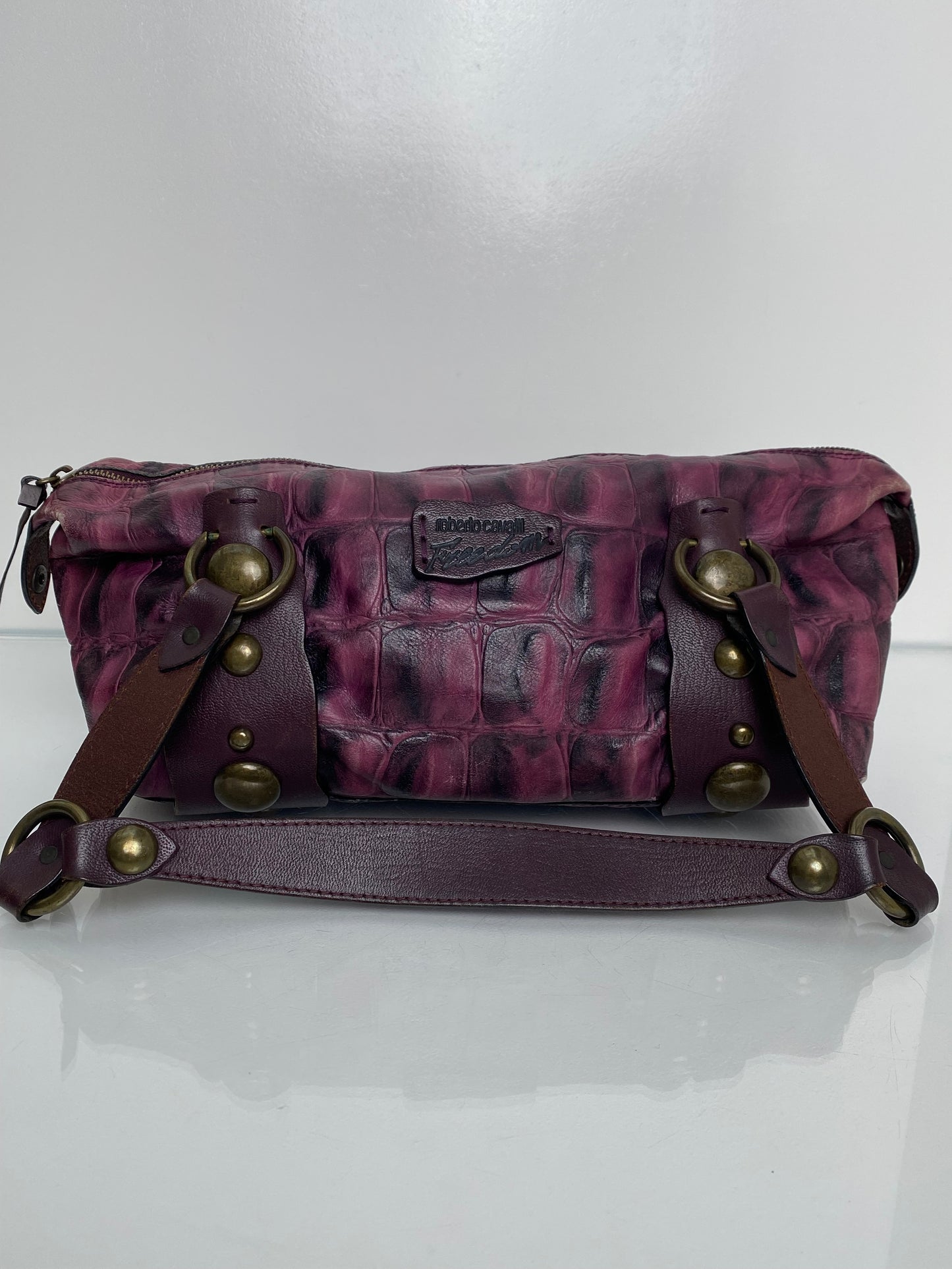 Roberto Cavalli Vintage Purple Freedom Bag