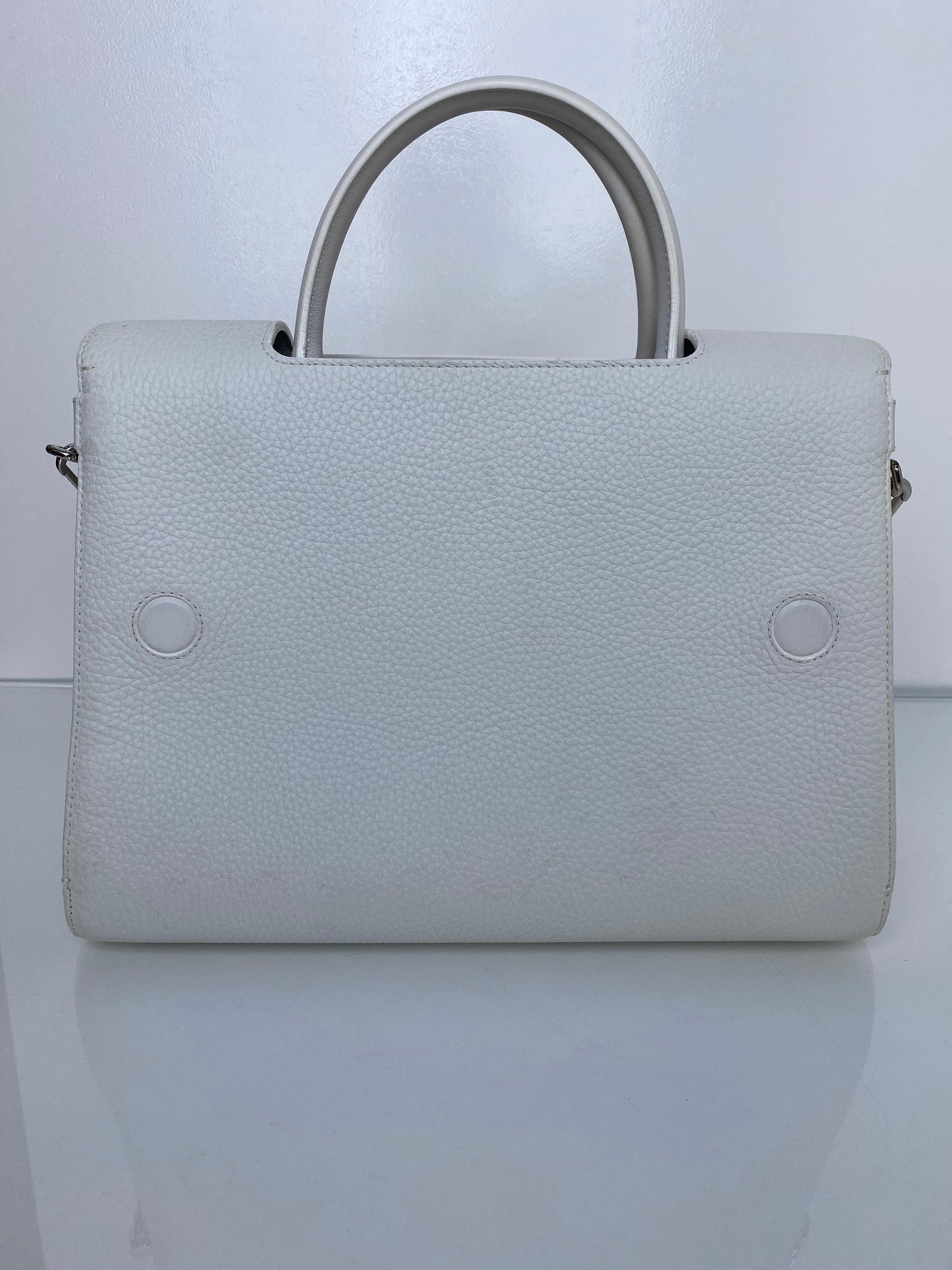 Christian Dior White Diorever Tophandle Bag SHW