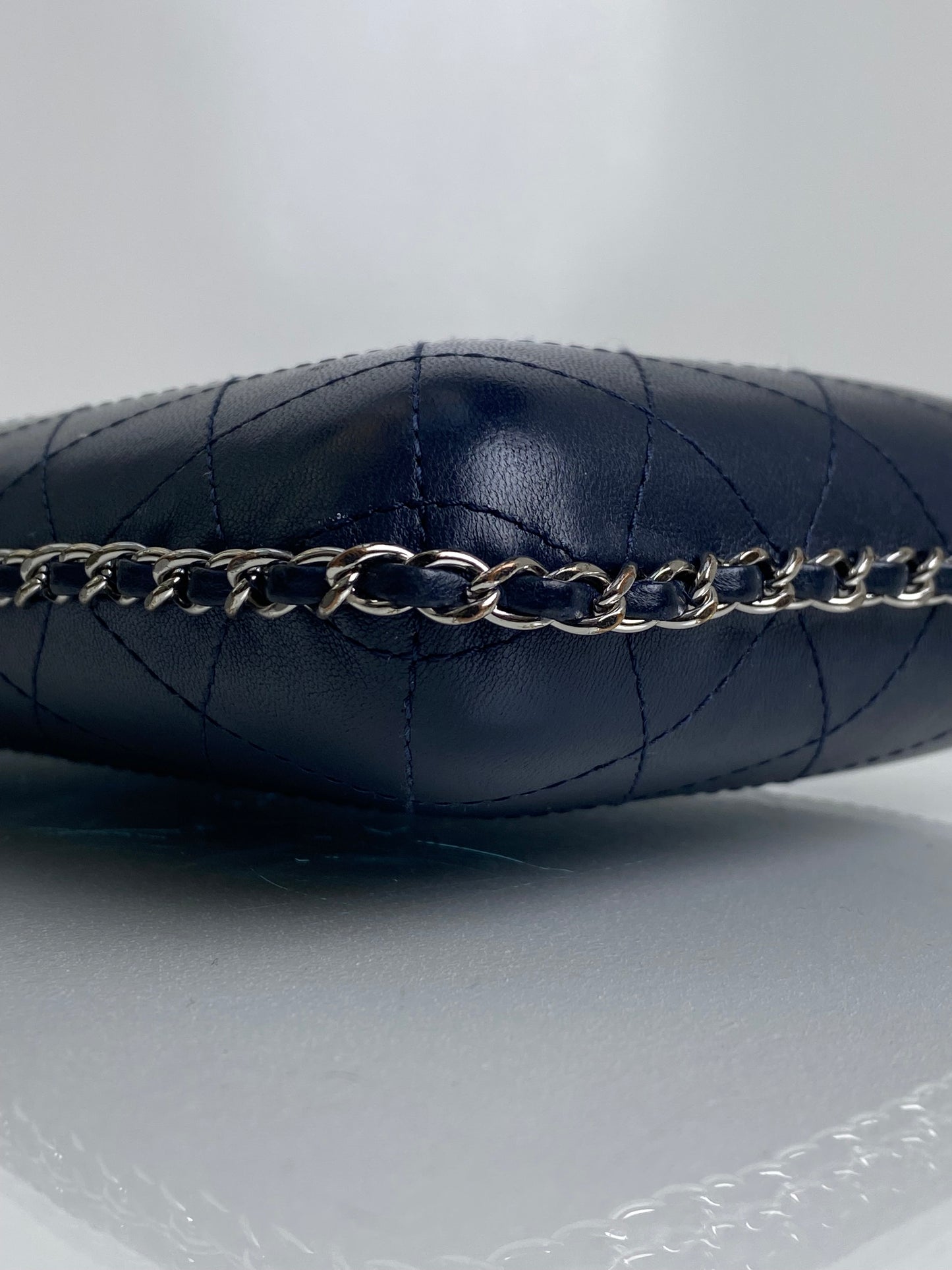 Chanel Navy Chain Around Phone Holder Bag SHW