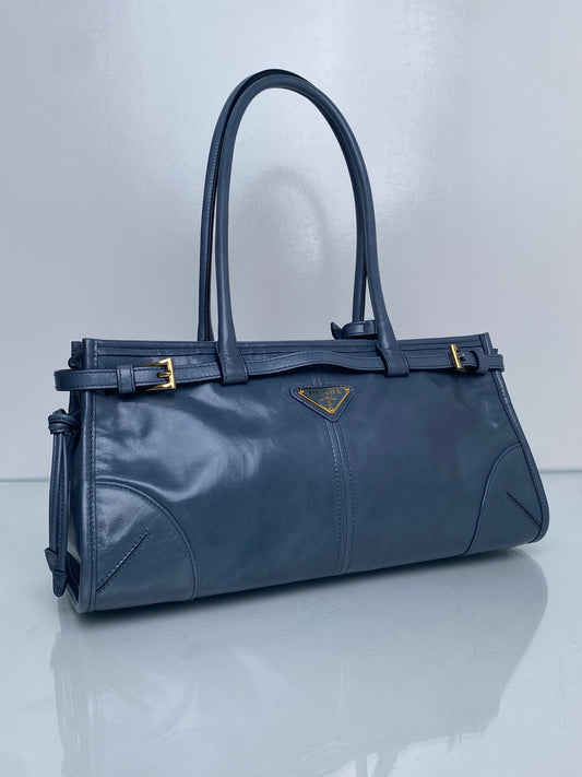 Prada Bonnie Medium Airfare Blue GHW