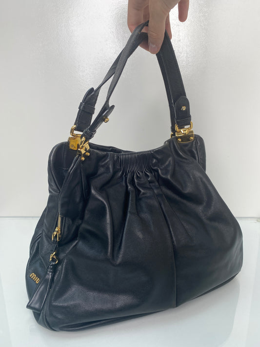 Miu Miu Black Leather Bag GHW