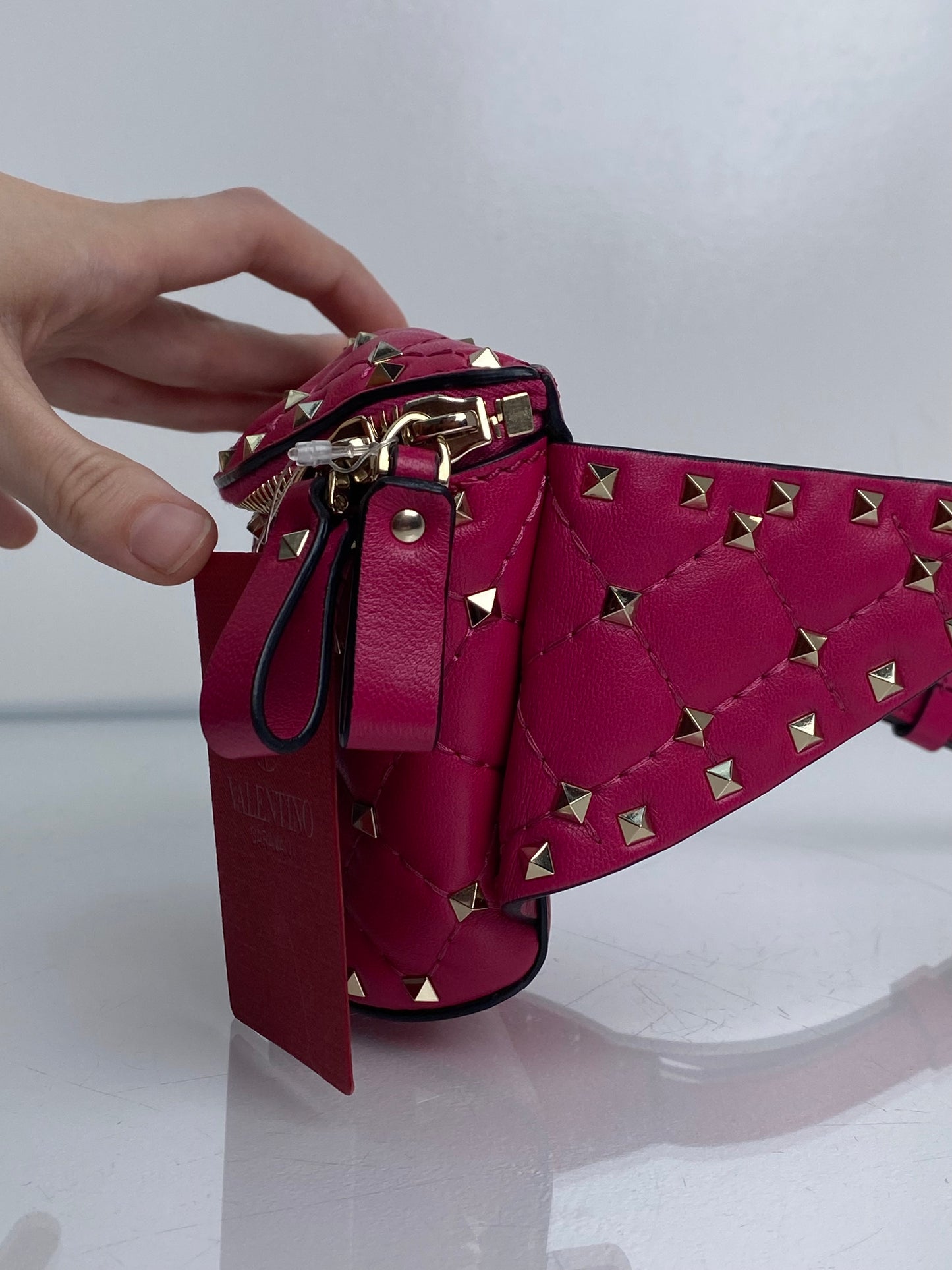 Valentino Pink Rockstud Bum Bag GHW, 85
